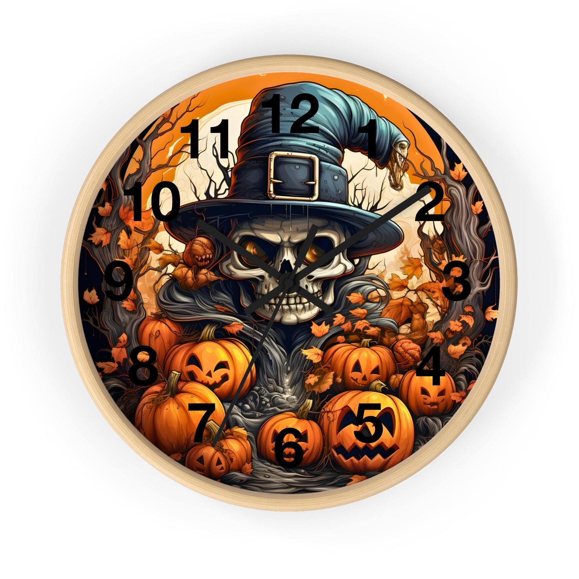 Halloween Ghost Wall Clock Halloween Wall Clocks Home Decor Halloween Clock Fall Clock Halloween Decor - Giftsmojo