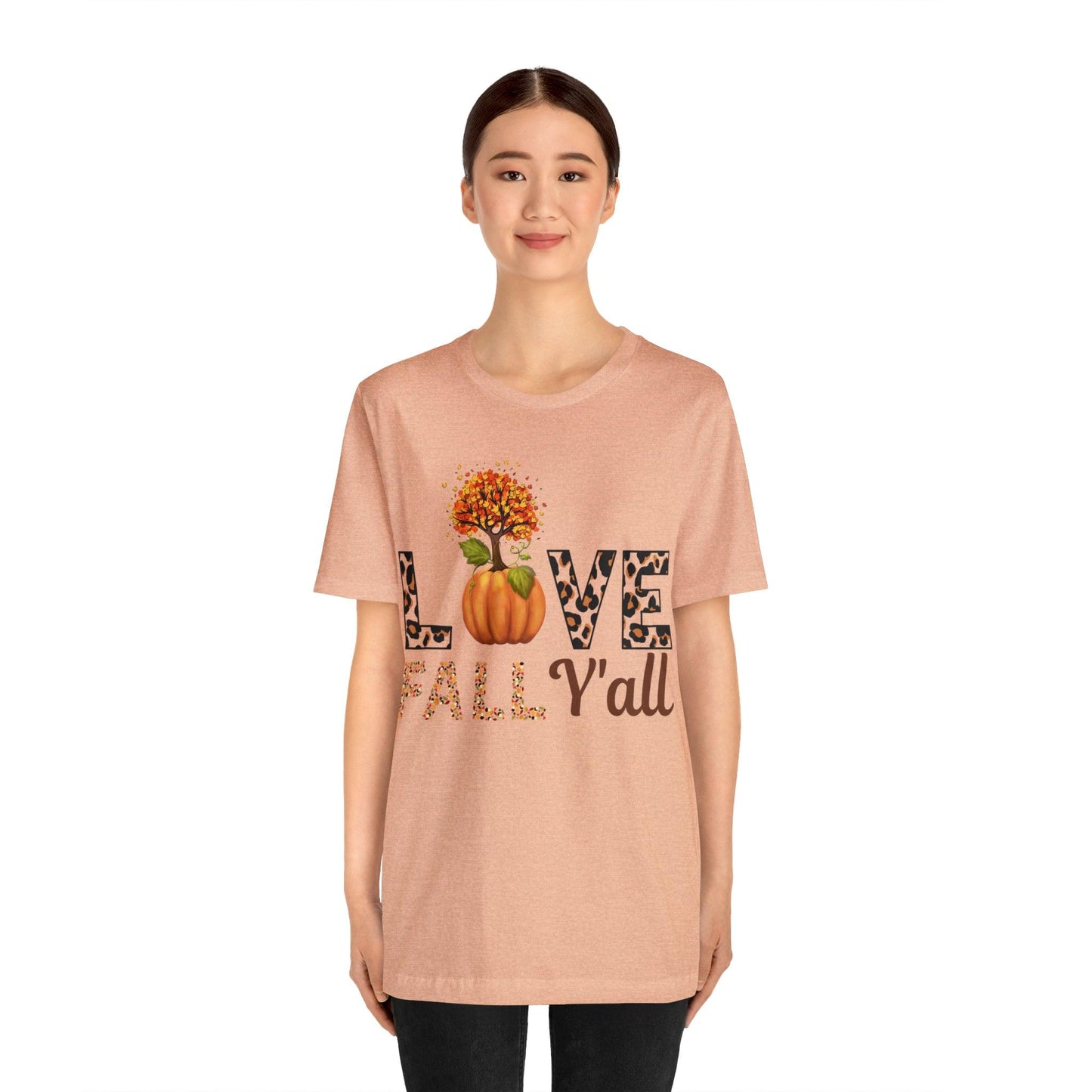 Leopard Print Love Fall Y'all shirt, Autumn Shirt, Fall shirt, Fall Gift - Giftsmojo