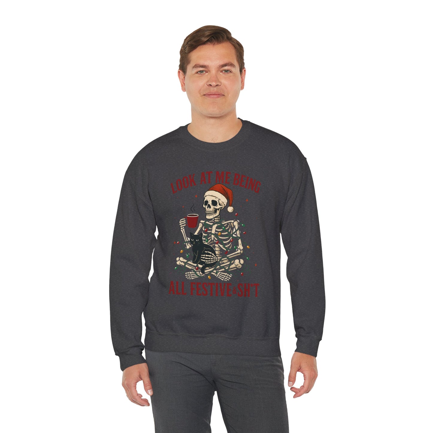 Skeleton Christmas Sweatshirt Unisex Graphic – GiftsMojo