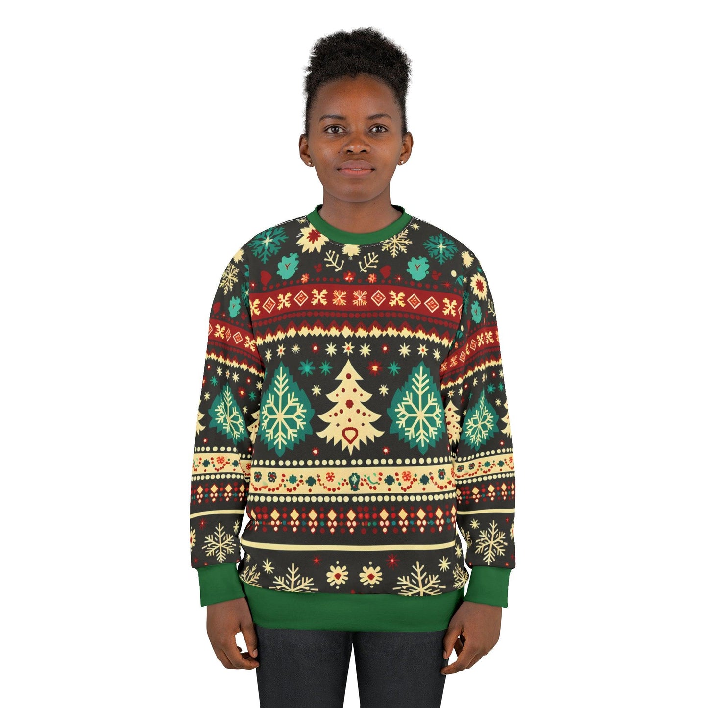 Ugly Christmas Sweater Ugly Christmas Sweatshirt, Womens Christmas Sweater, Christmas Crewneck Pullover Christmas Tree Holiday Sweaters Winter - Giftsmojo