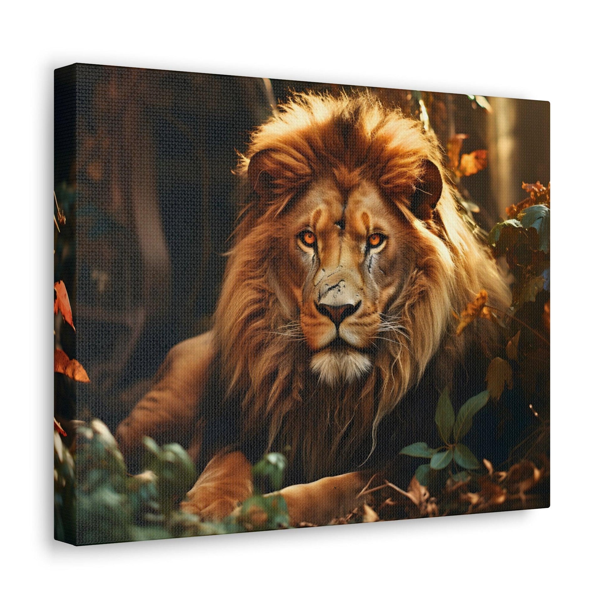 Lion In Nature Art Canvas Gallery Wraps Lion Print Large Canvas Art Animal Wall Art minimalist Wall Art Lover Gift - Giftsmojo