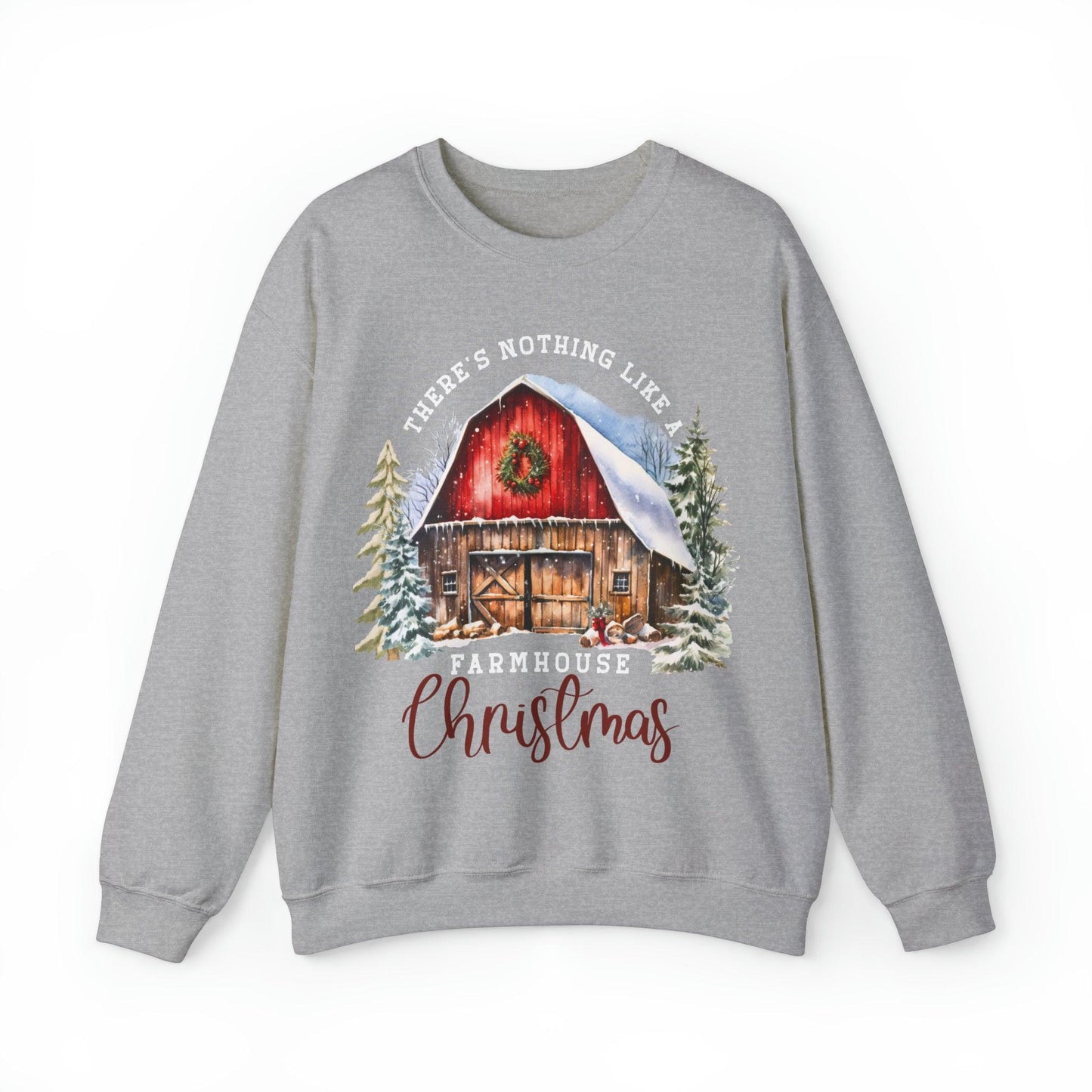 There's Nothing Like A Farmhouse Christmas Sweatshirt Christmas on The Farm Sweatshirt Mooey Christmas Farm Sweatshirt Christmas Sweater Trendy Christmas Shirt Farmers - Giftsmojo