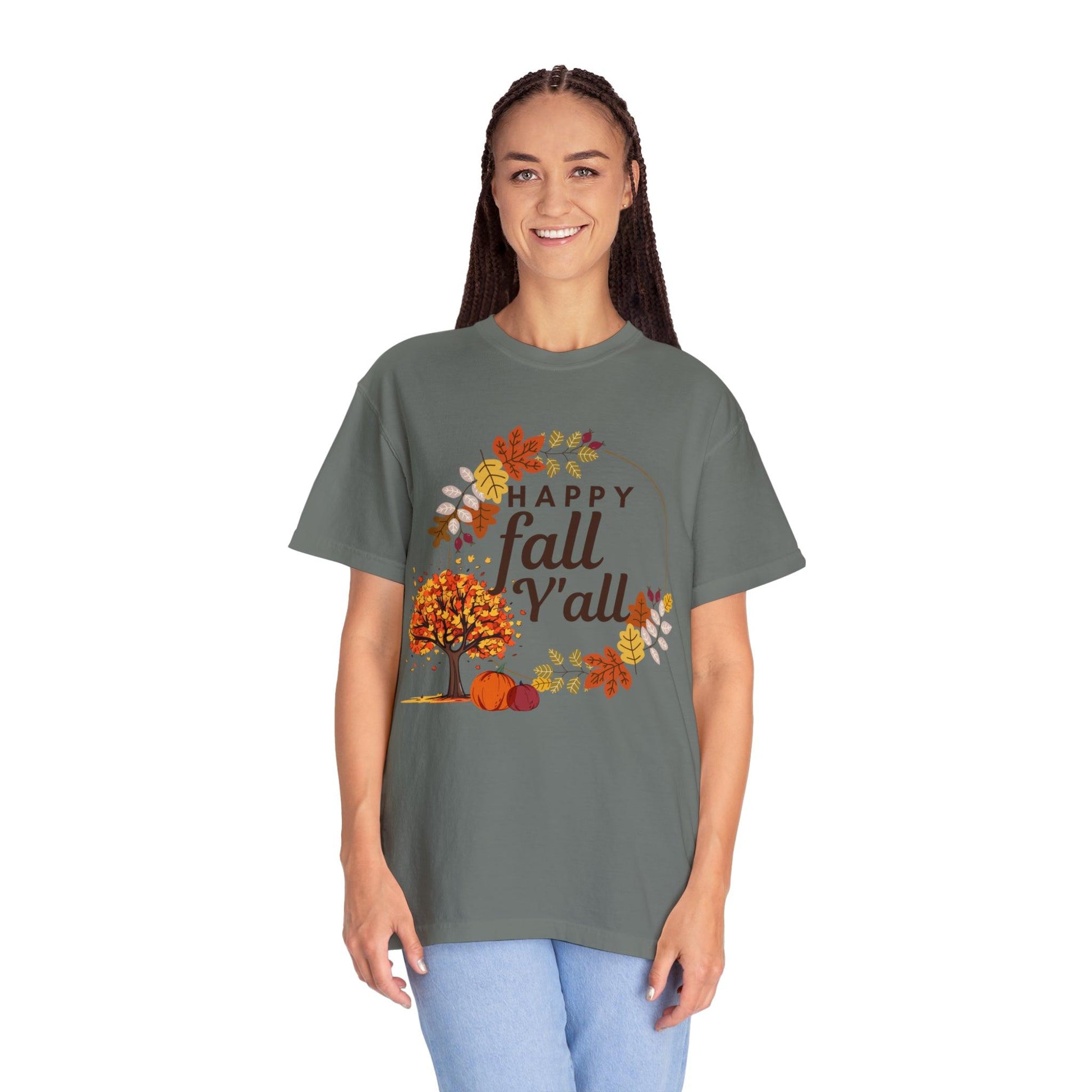 Happy Fall Y'all Gift for Fall, Funny fall shirts gift, autumn tee, - Giftsmojo