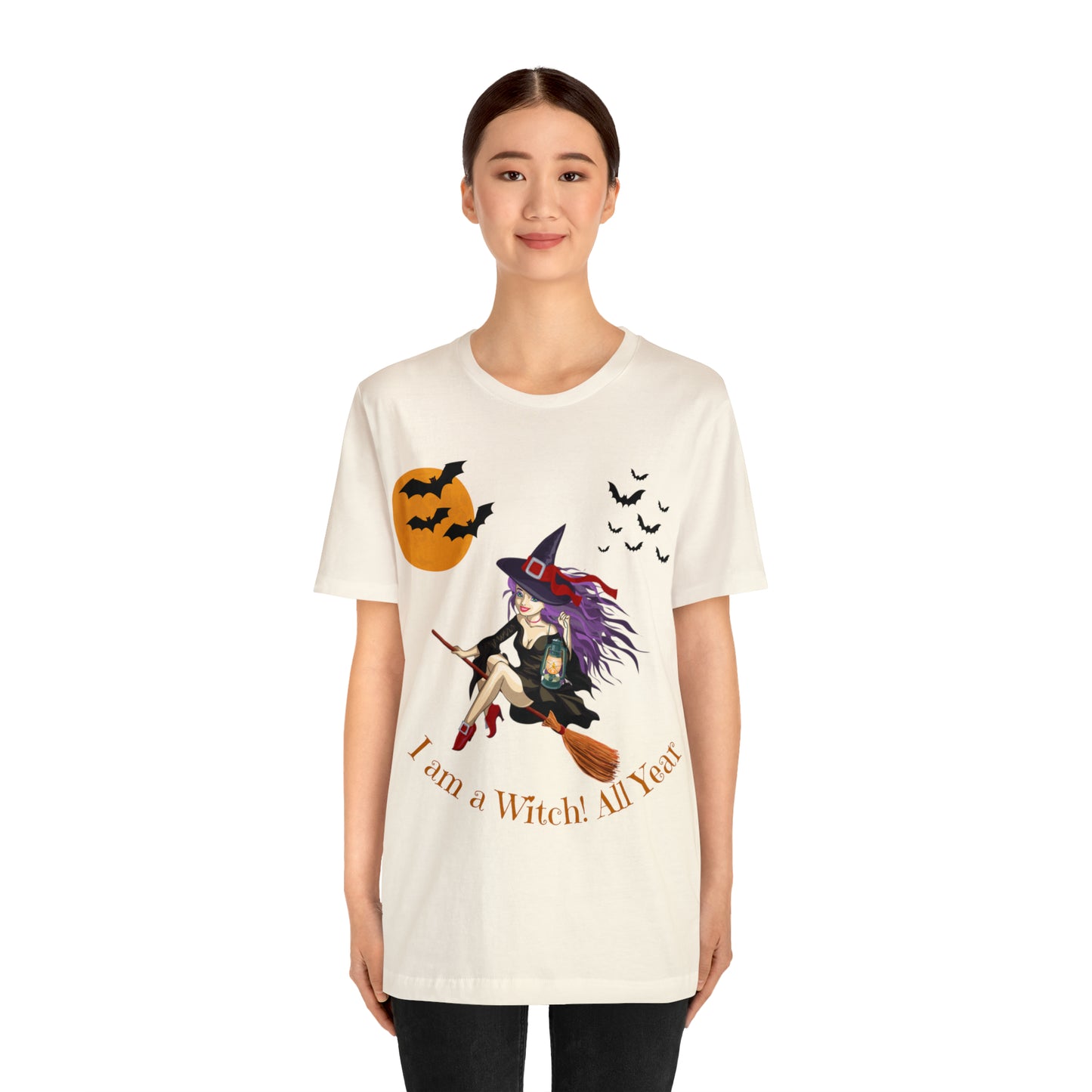 I am a witch All year Halloween Shirt,Vintage Witch Shirts Funny Witch Shirt Halloween Clothes Halloween Vibes Halloween Retro Halloween Outfit