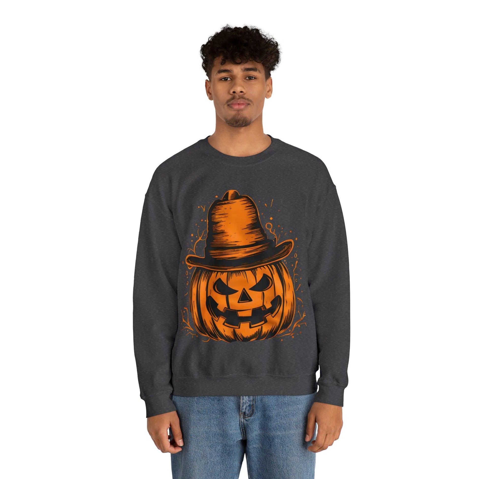 Scary Jack O Lantern Retro Halloween Sweatshirt: A Spooky Classic - Giftsmojo