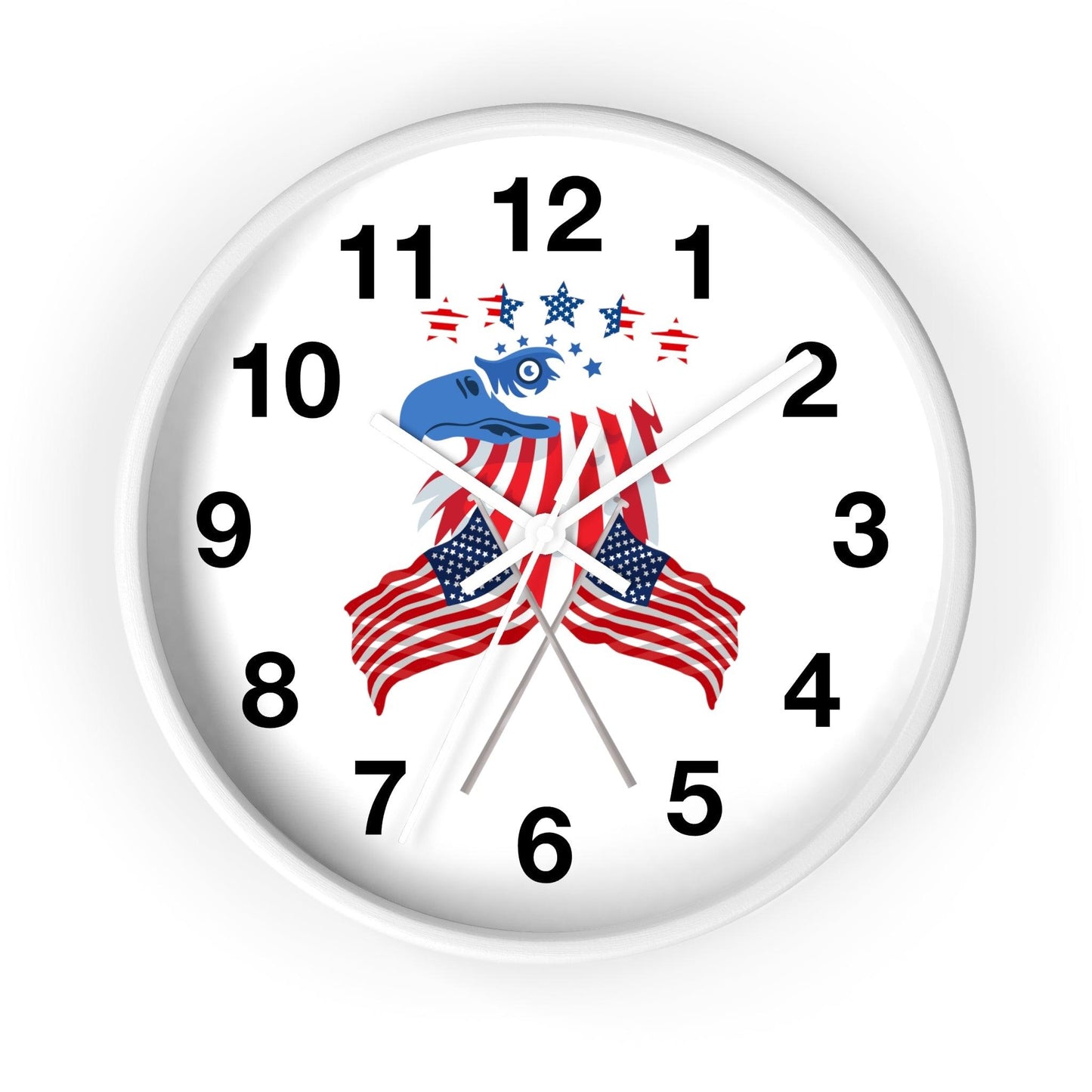 USA Flag Wall Clock, Home decor gift, House Warming gift, New Home Gift, Patriotic Gift School Clock Home Clock Office Clock - Giftsmojo