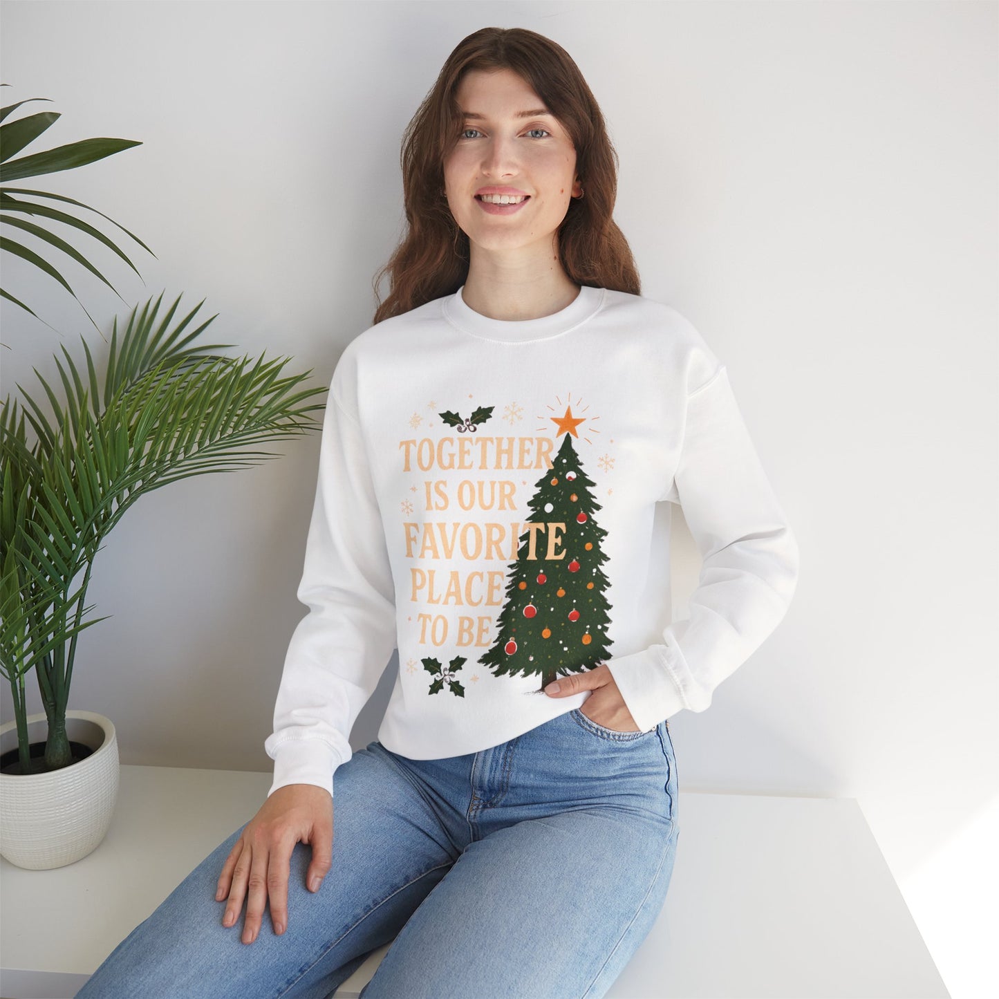 Crewneck Sweatshirt - 'Together is our Favorite Place to be' Design