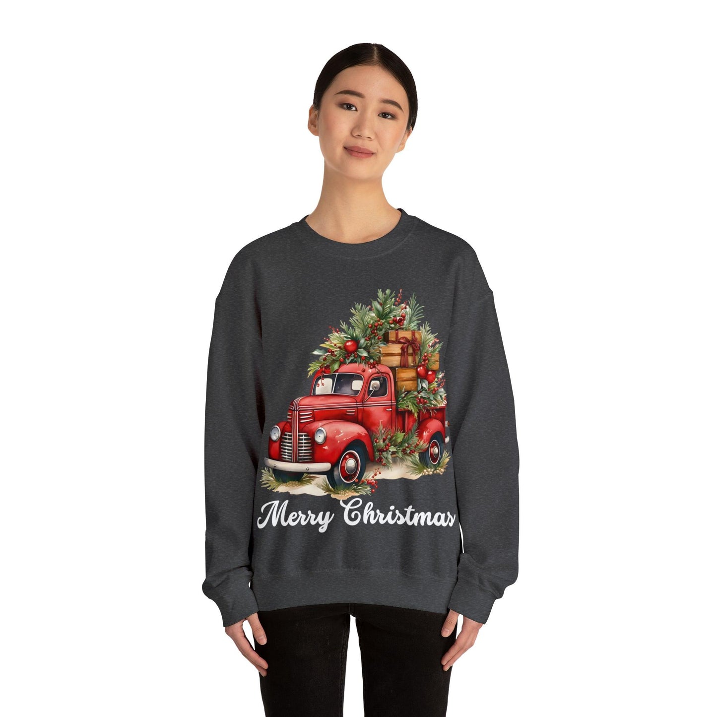 Christmas Tree Truck Sweatshirt Christmas Tree Sweatshirt Christmas Sweater Tree Truck Shirt Christmas Sweatshirt Tree Sweat Pine Tree - Giftsmojo