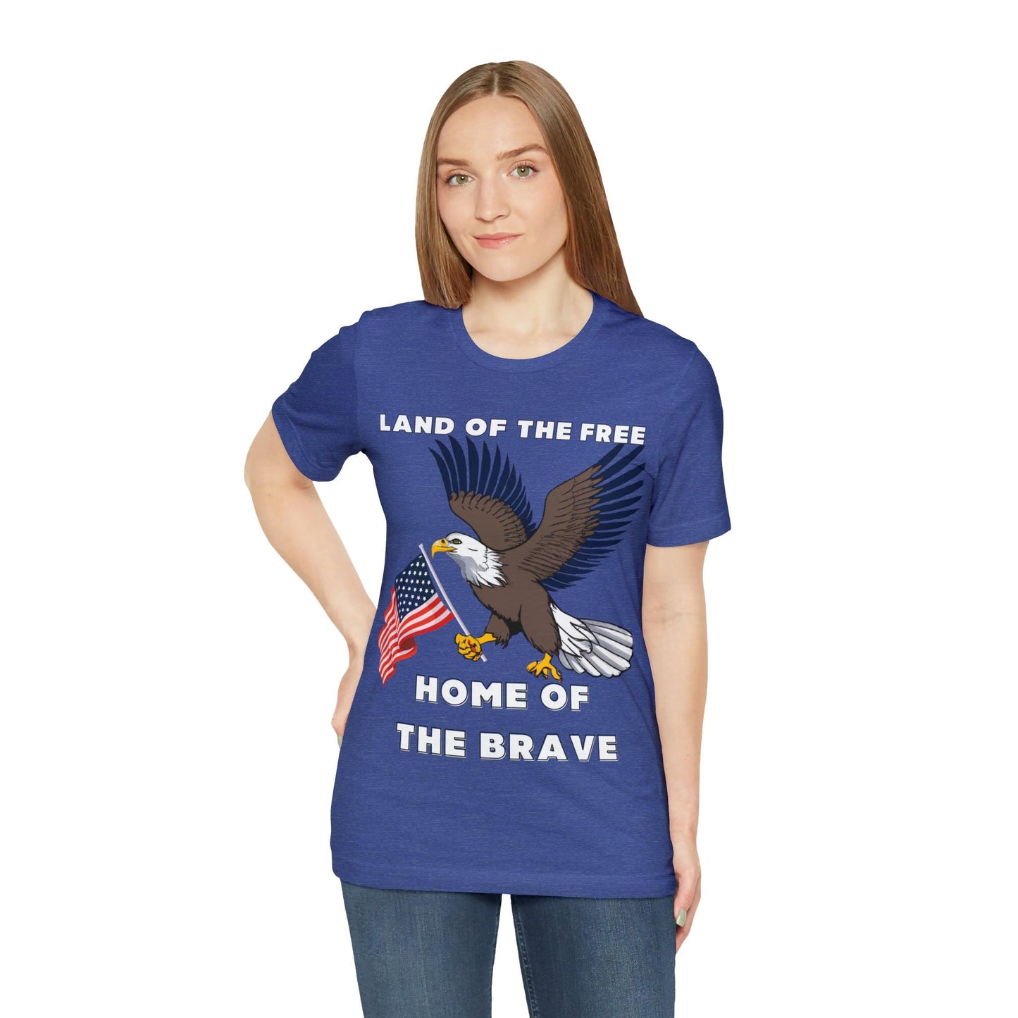 Celebrate Independence Day with Patriotic Shirts: Land of the free, Home of the Brave Shirt for Women and Men - Giftsmojo