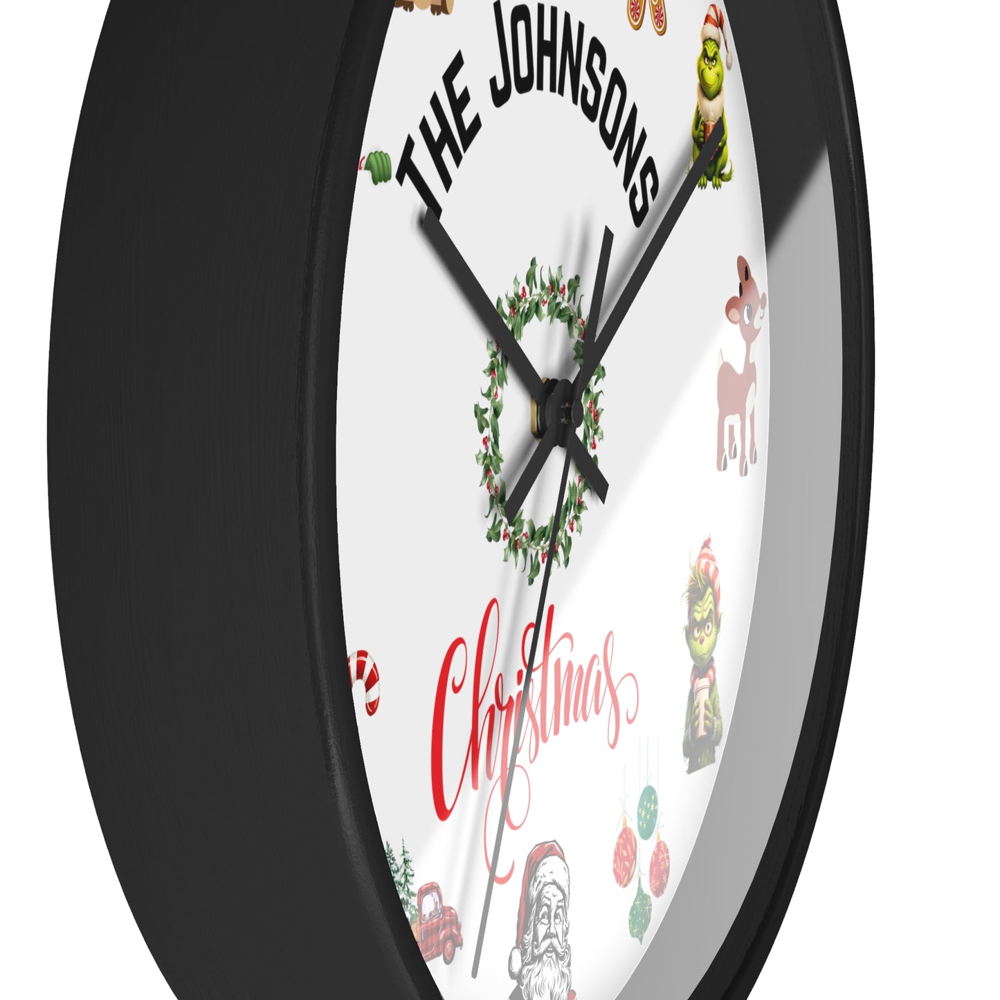 Personalized Christmas Wall Clock, Christmas Clock Christmas Gift Christmas Home Decor