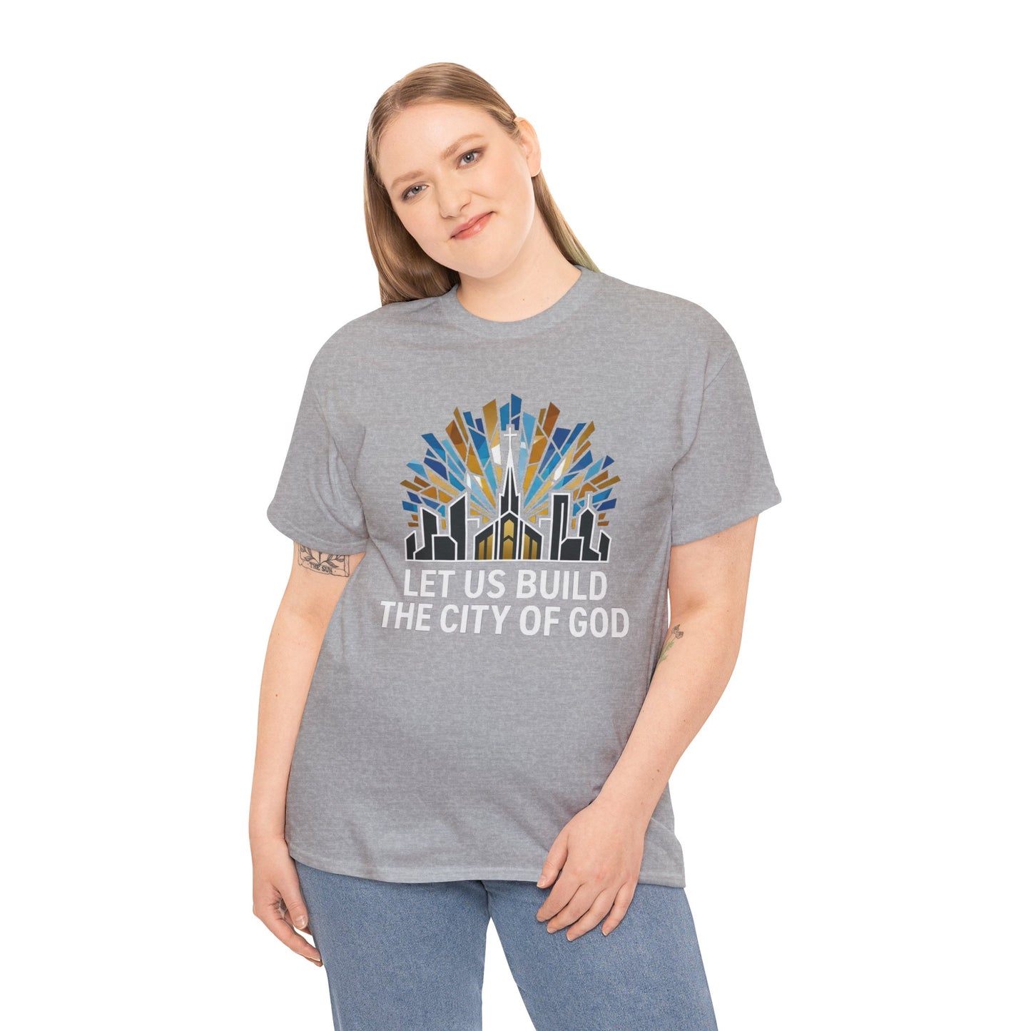 Let Us Build The City of God T-Shirt — Christian Faith Urban Church Tee