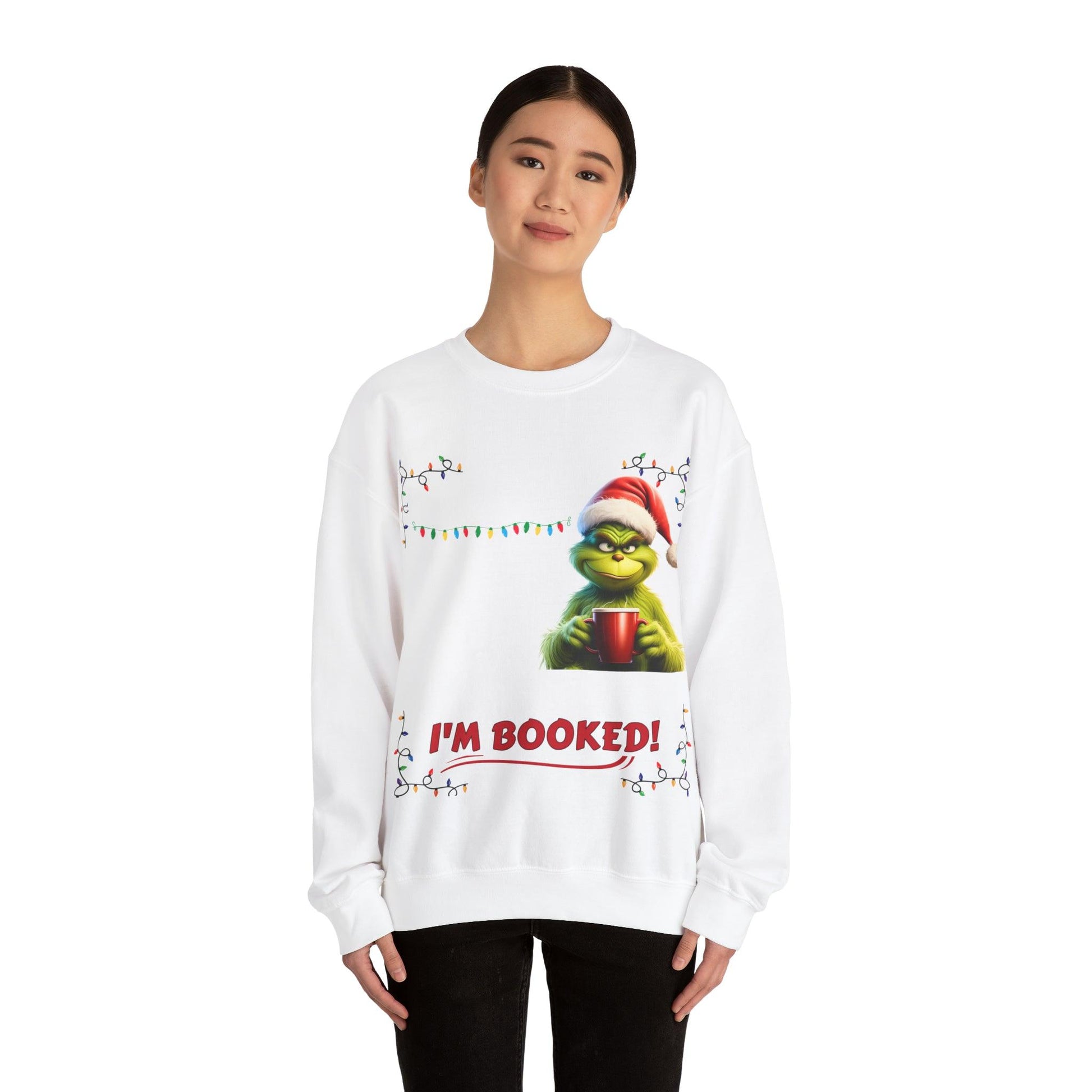 My Day Schedule I'M Booked Sweatshirt Funny Christmas Sweatshirt Christmas grinch Sweatshirt Christmas Sweater Christmas Trendy Christmas Sweatshirt - Giftsmojo