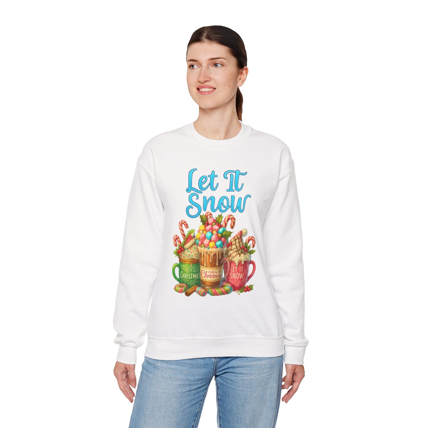 let it snow coffee sweatshirt