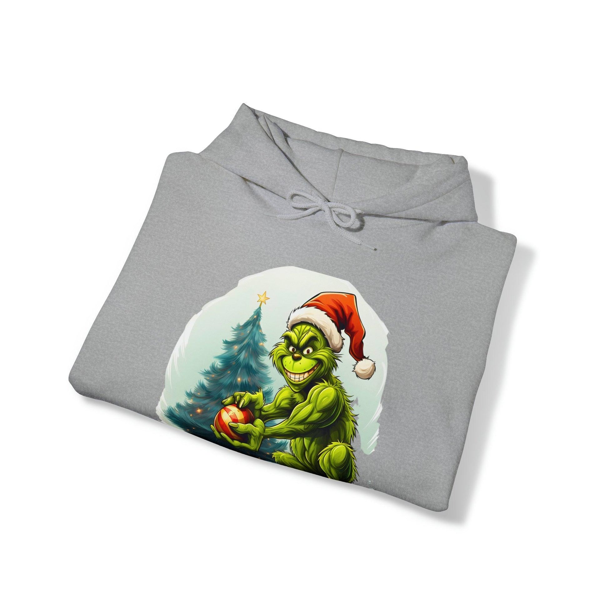 Grinch Christmas Sweatshirt Grinch Hooded Sweatshirt Christmas Sweater Truck Pullover Christmas Tree Sweat Pine Tree Pullover Grinch With a Mug - Giftsmojo