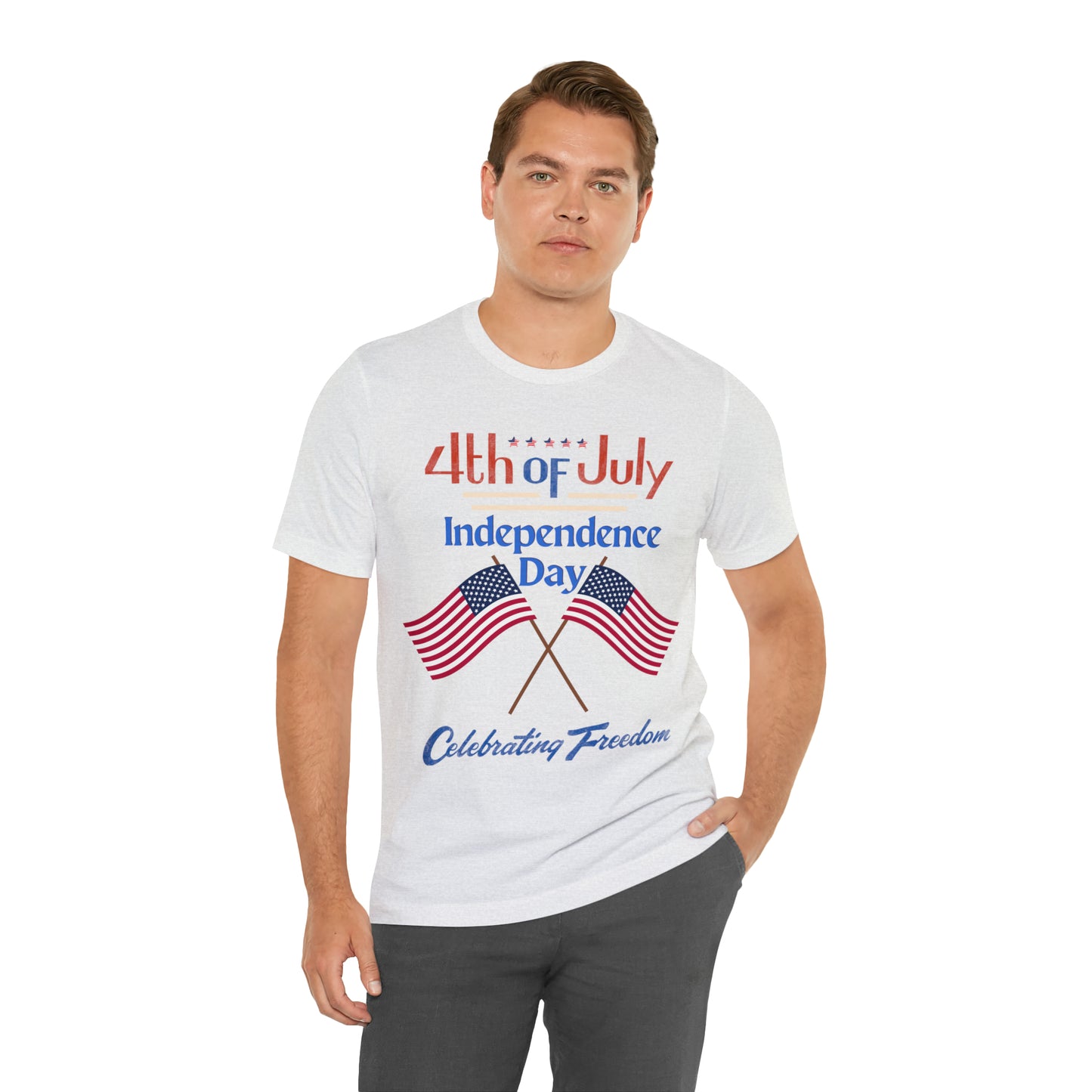 Express Your Patriotism with 4th of July Flag Shirt: Independence Day, Fireworks, Celebrating Freedom - Perfect for Women and Men