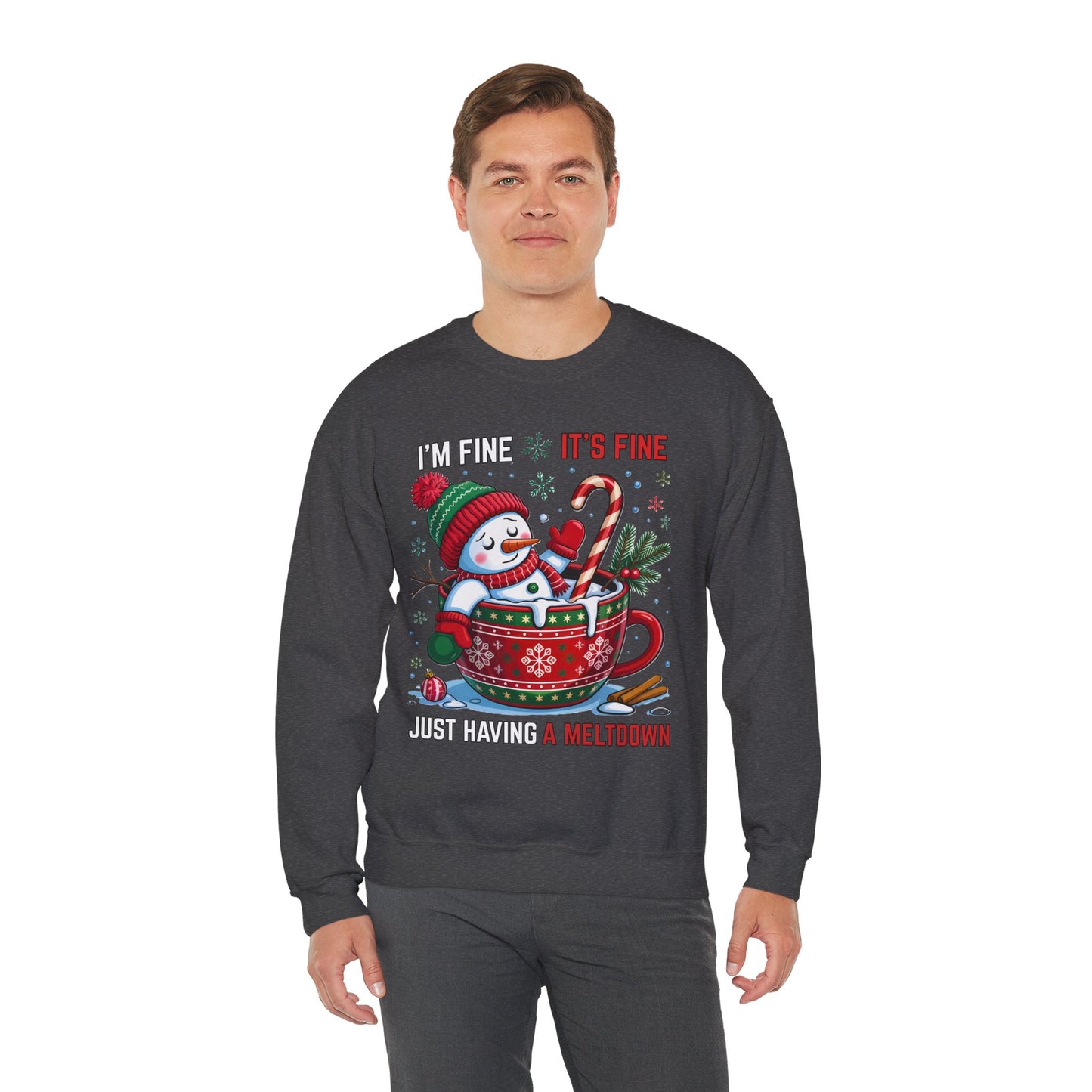 I’m Fine It’s Fine Christmas Sweatshirt – GiftsMojo
