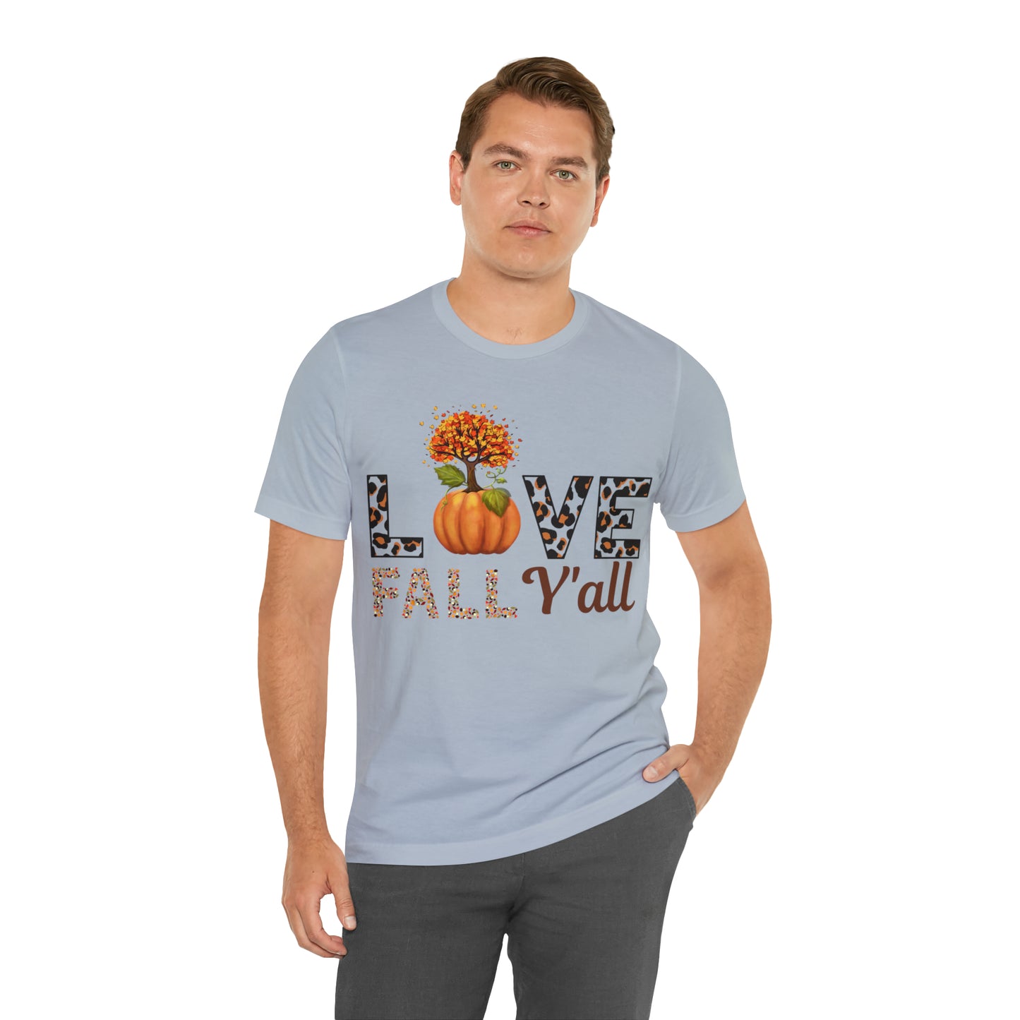 Leopard Print Love Fall Y'all shirt, Autumn Shirt, Fall shirt, Fall Gift