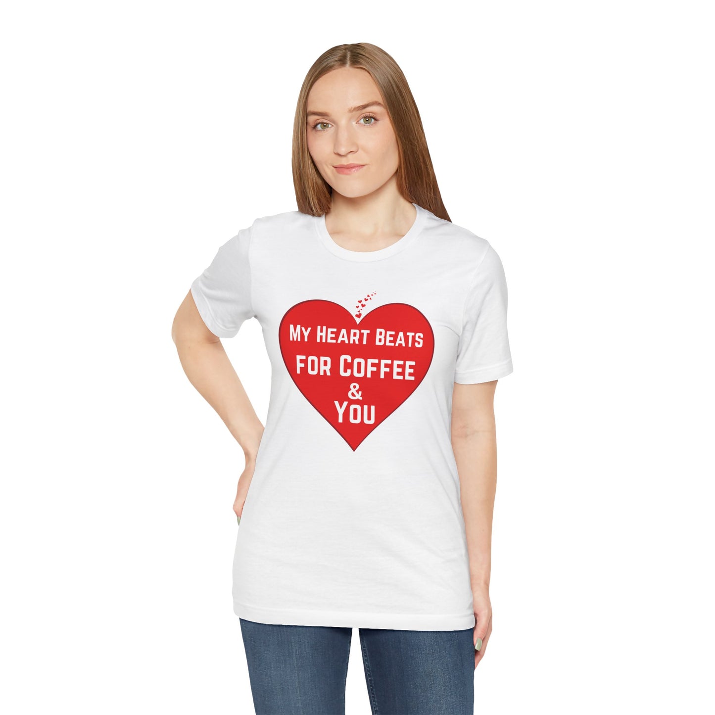 Coffee Lover Unisex Tee - My Heart Beats Design