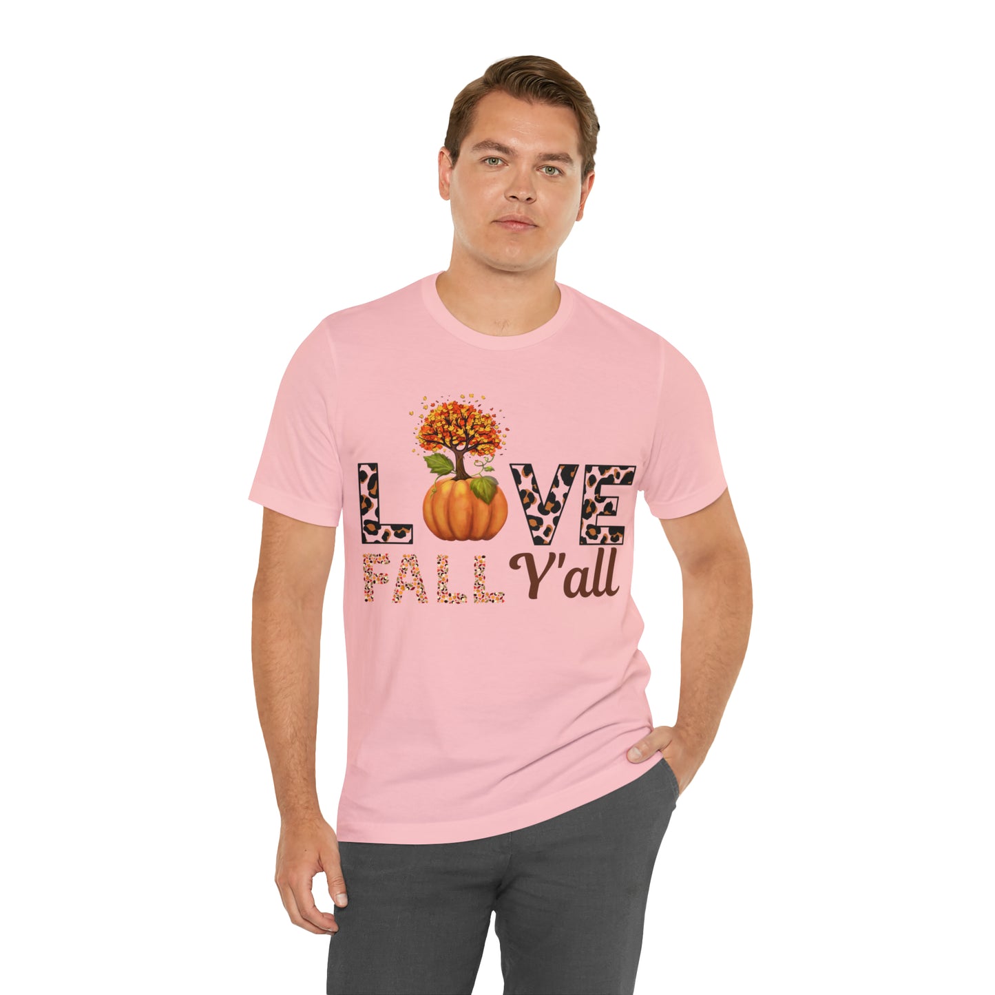 Leopard Print Love Fall Y'all shirt, Autumn Shirt, Fall shirt, Fall Gift