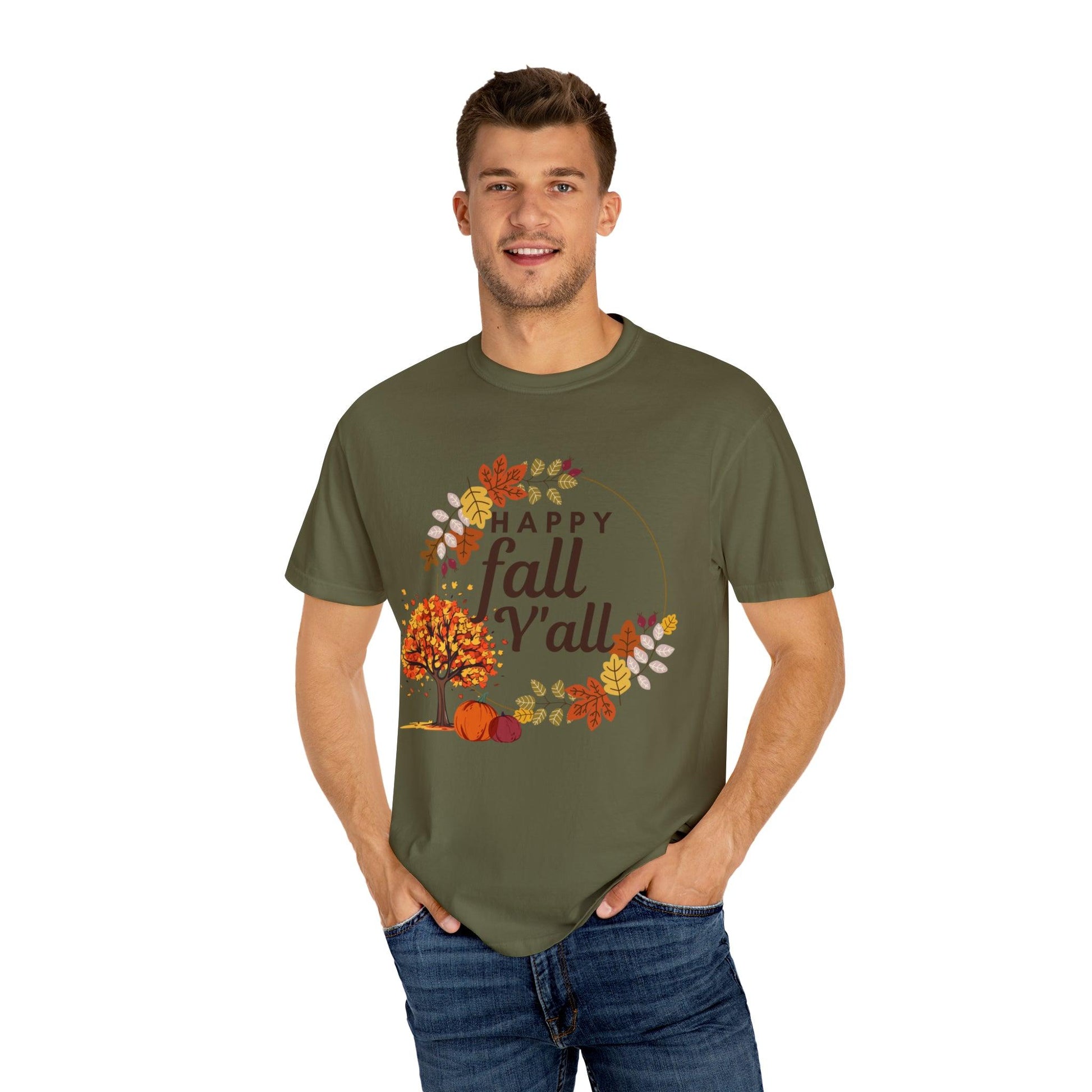 Happy Fall Y'all Gift for Fall, Funny fall shirts gift, autumn tee, - Giftsmojo