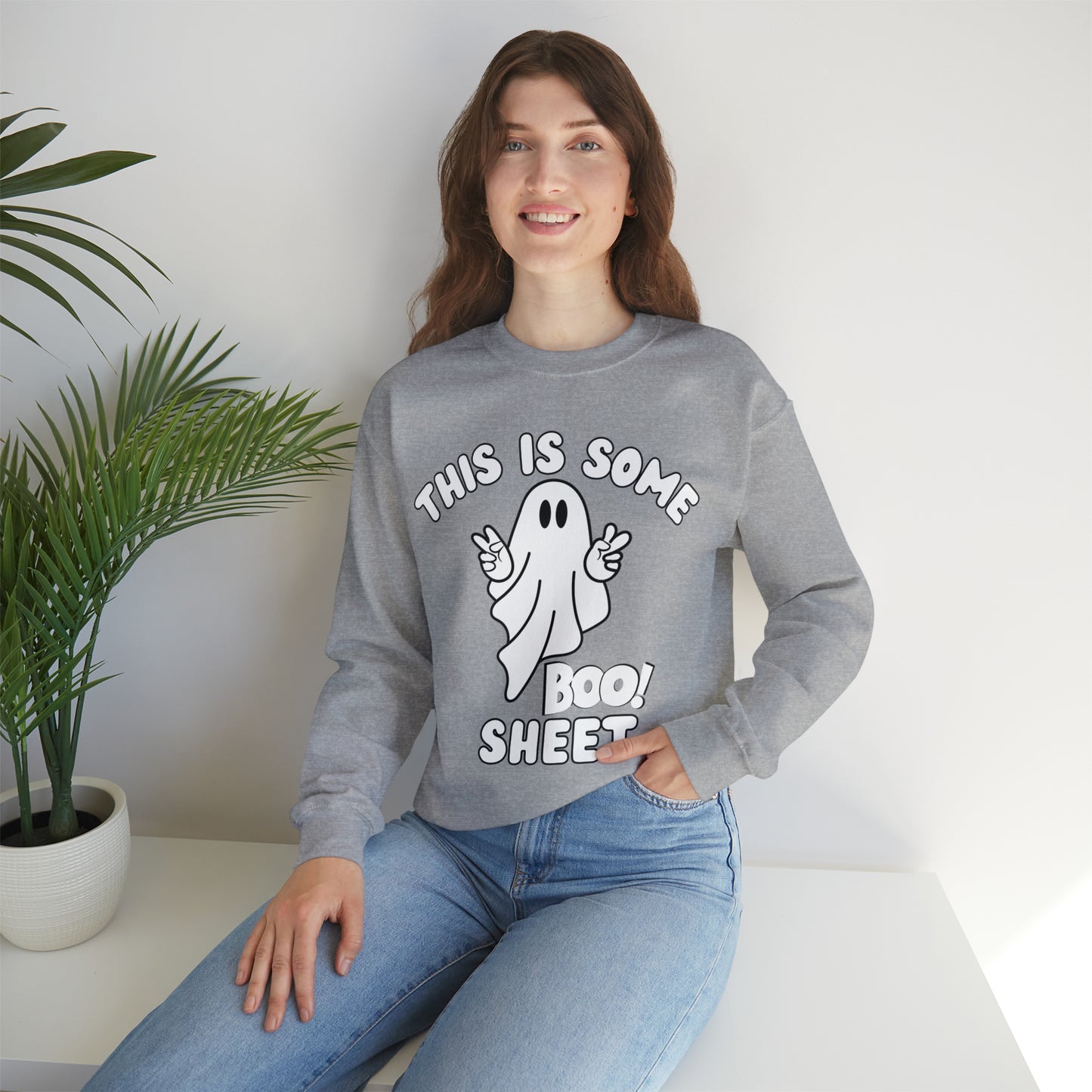 This Is Some Boo Sheet Ghost Sweatshirt Cute Ghost Sweatshirt Boo Ghost Sweatshirt Gift Shirt Funny Halloween Shirt Spooky Season Shirt