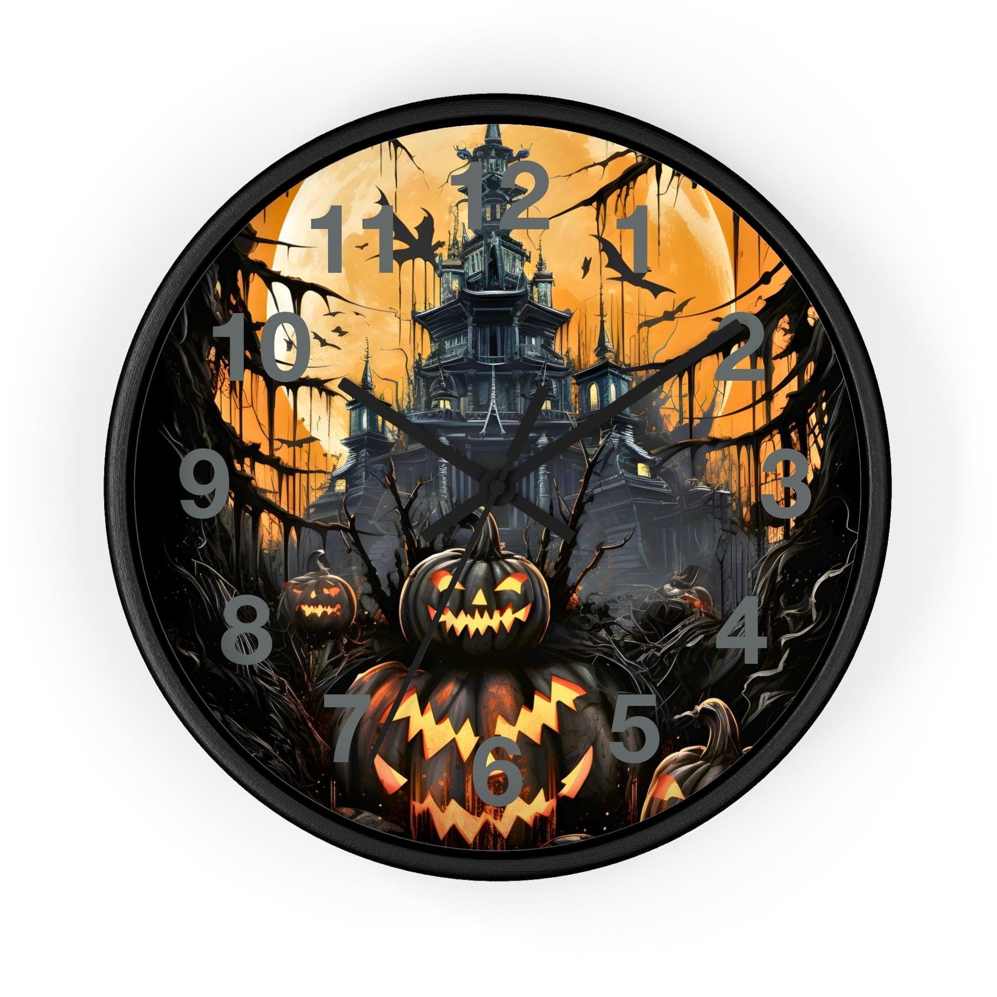 Halloween Ghost Wall Clock Halloween Wall Clocks Halloween Clock Fall Clock Halloween Decor - Giftsmojo