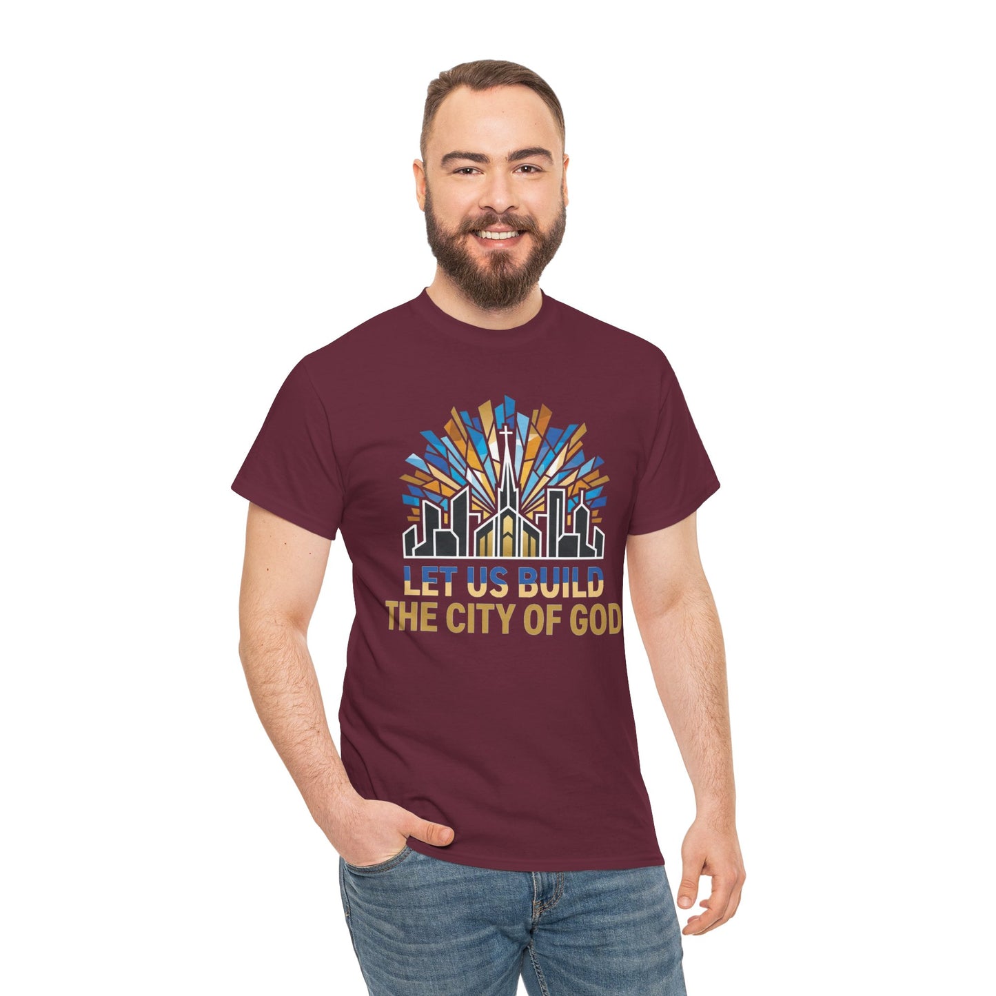 Let Us Build The City of God T-Shirt — Christian Faith Urban Church Tee