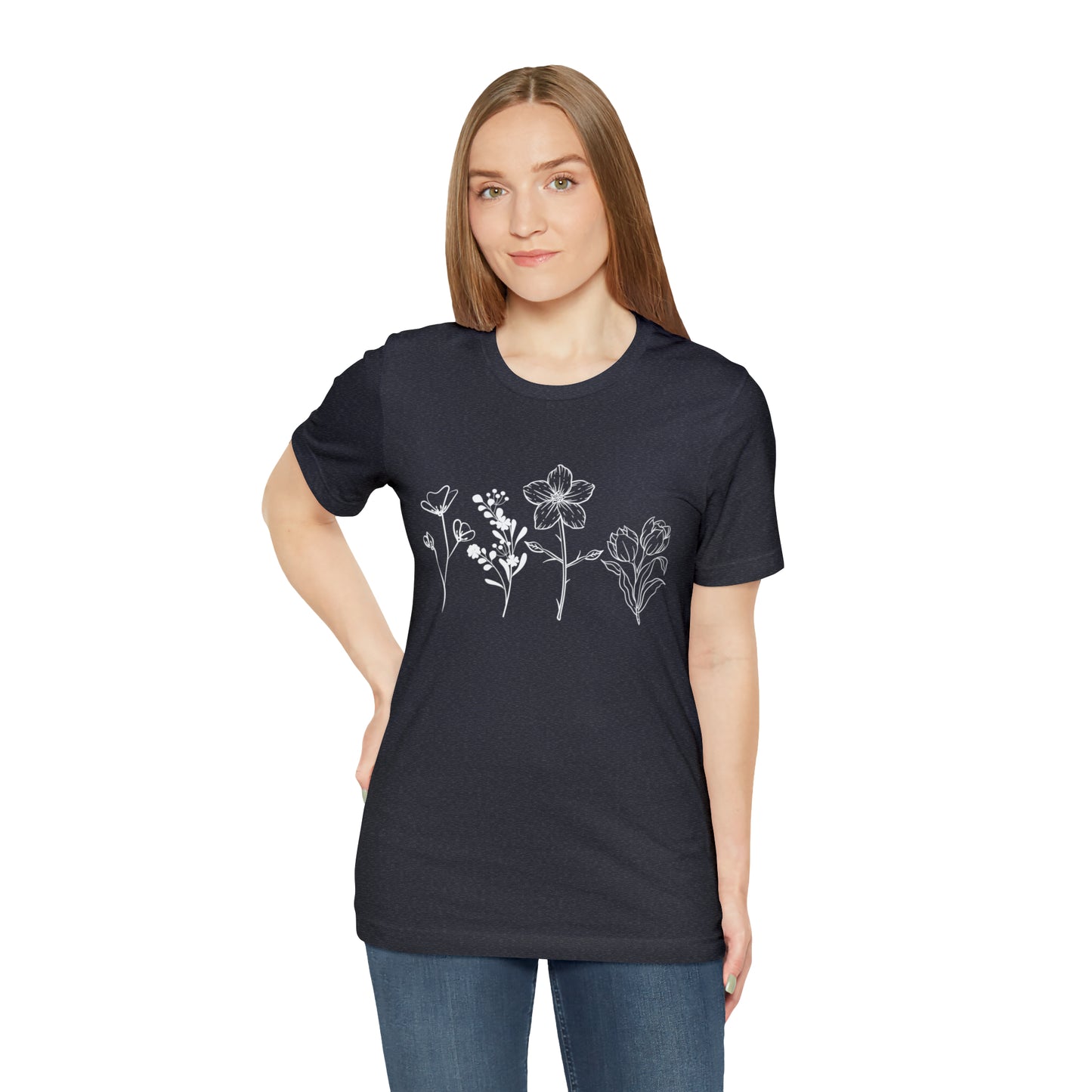 Wildflower Tshirt, Wild Flowers Shirt, Floral Tshirt, Flower Shirt, Gift for Women, Ladies Shirts, Best Friend Gift, Plant Mom shirt Garden