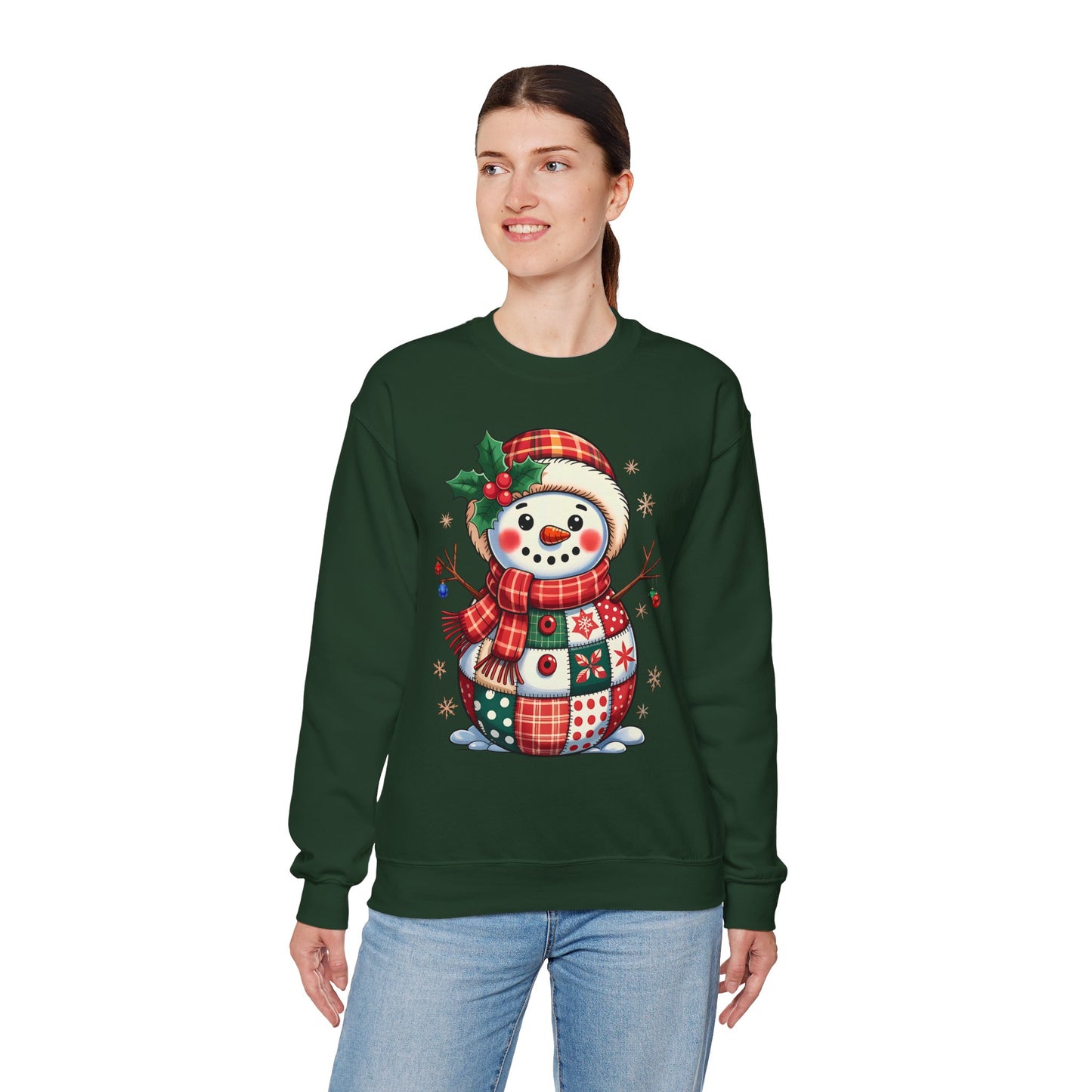 Patchwork Snowman Sweatshirt