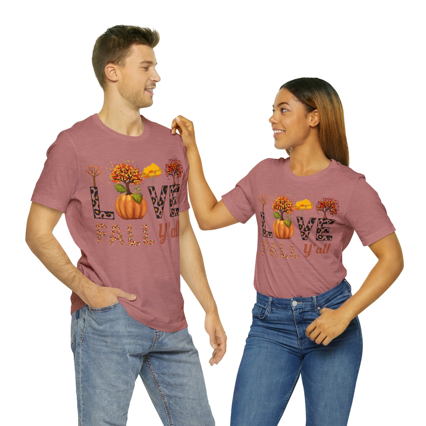 Leopard Print Love Fall Y'all, Fall shirt, Fall lover gift