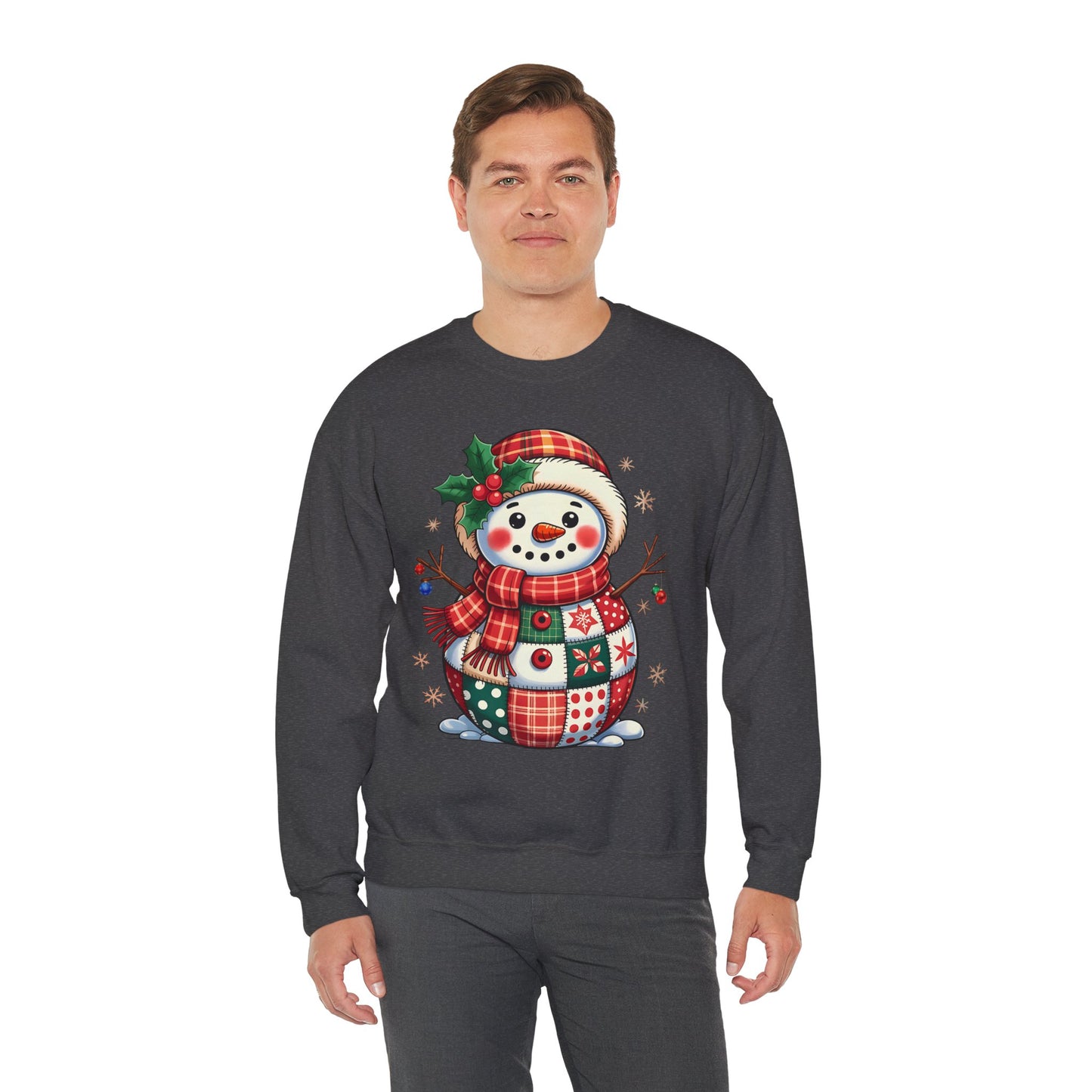 Patchwork Snowman Sweatshirt