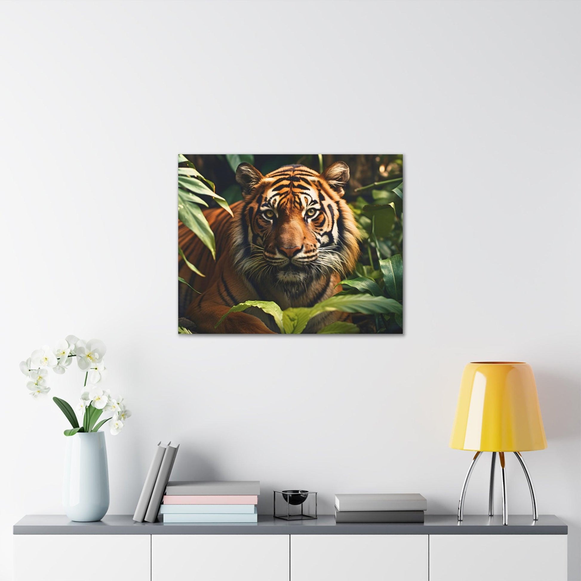 Tiger In Nature Art Canvas Gallery Wraps Tiger Print Large Canvas Art Animal Wall Art minimalist Wall Art Lover Gift - Giftsmojo