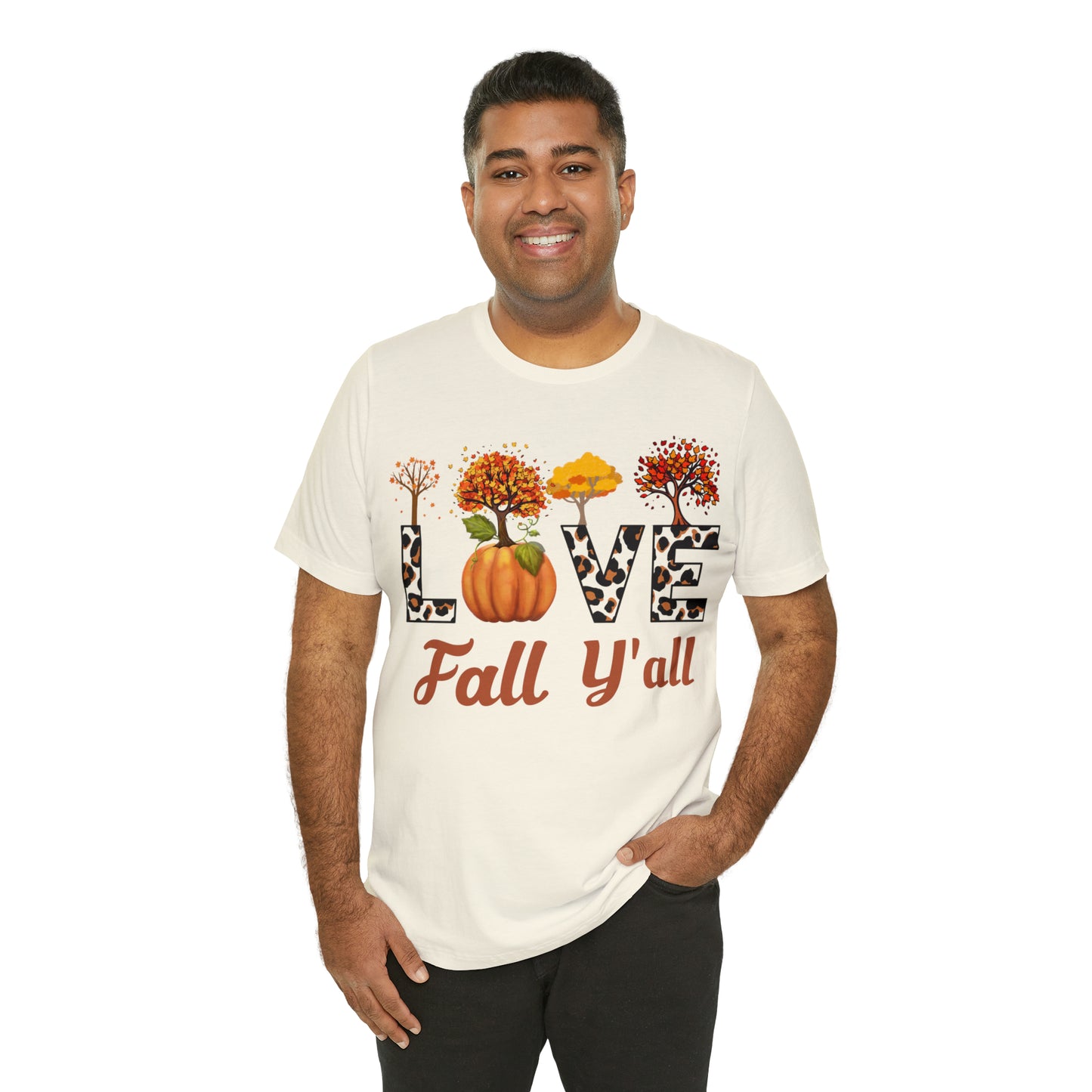 Leopard Print Love Fall Y'all, Fall shirt, Fall lover gift, Nature lover gift.