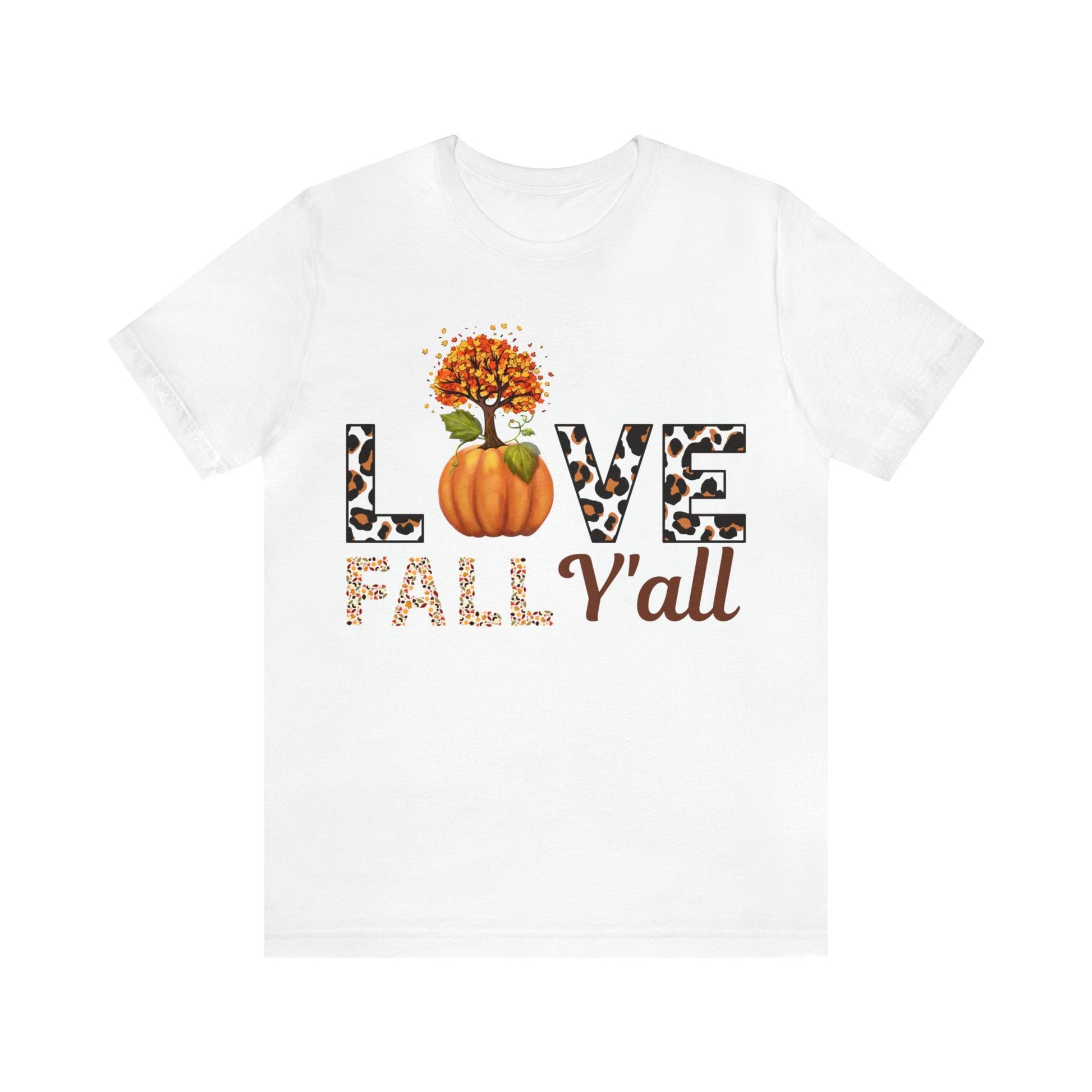 Leopard Print Love Fall Y'all shirt, Autumn Shirt, Fall shirt, Fall Gift - Giftsmojo