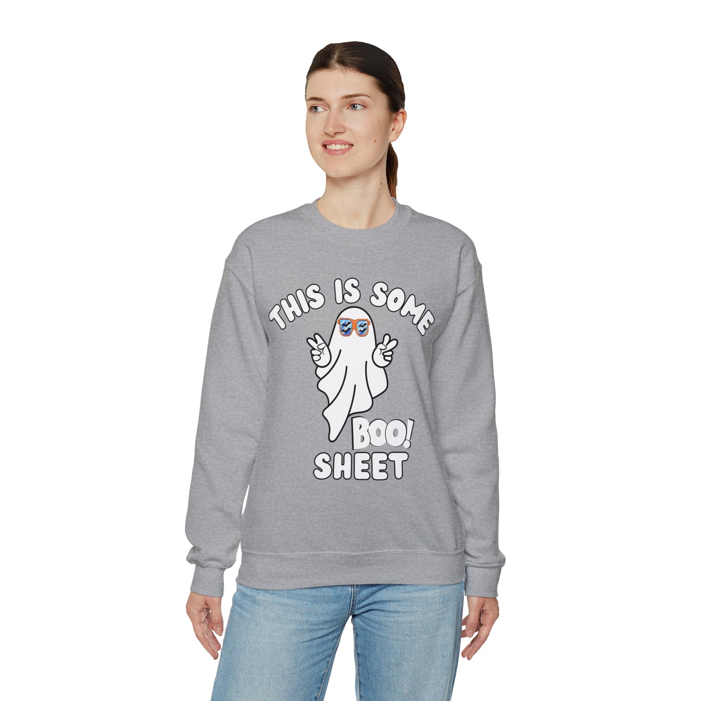 This Is Some Boo Sheet Ghost Sweatshirt Cute Ghost Sweatshirt Boo Ghost Sweatshirt Gift Shirt Funny Halloween Shirt Spooky Season Shirt