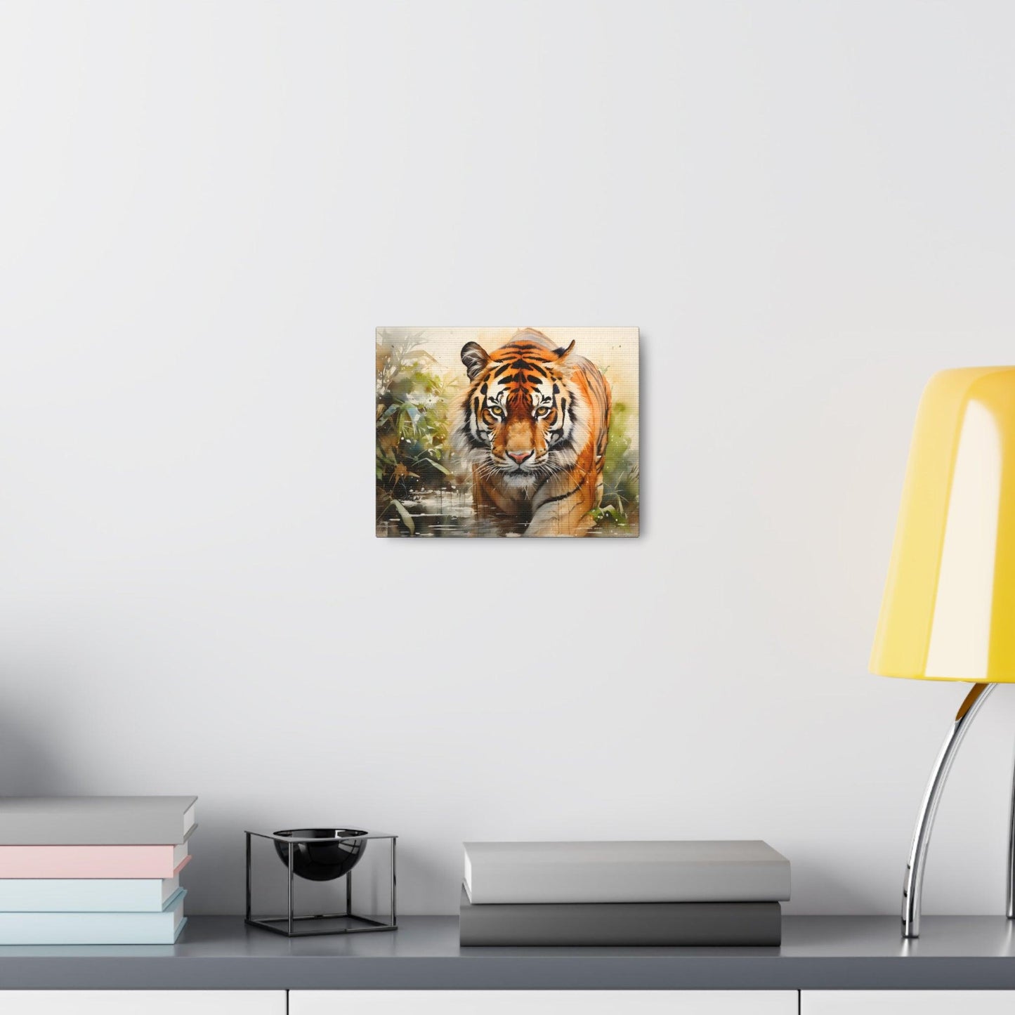 Watercolor Tiger In Nature Art Canvas Gallery Wraps Tiger Print Large Canvas Art Animal Wall Art minimalist Wall Art Lover Gift - Giftsmojo