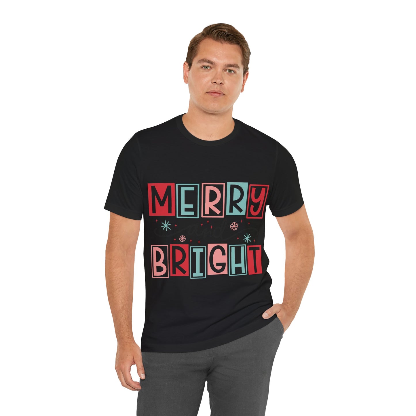 Merry and Bright Tee Christmas Tshirt