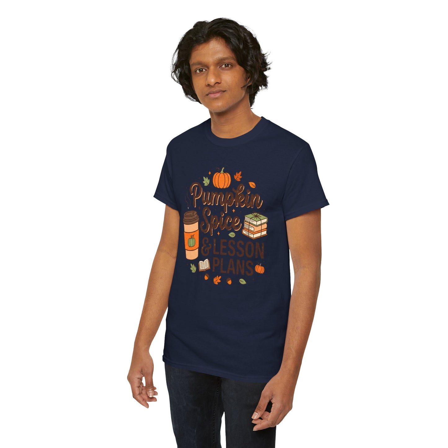Pumpkin Spice & Lesson Plans Tee — Fall Teacher Coffee Shirt