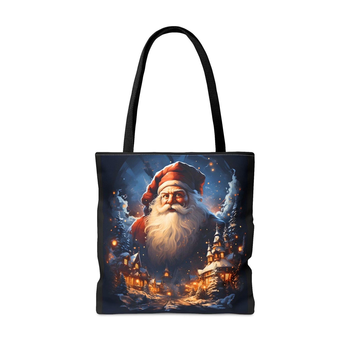 Santa Bag Christmas Bag Cute Christmas Bag  - Aesthetic Bag Christmas Village Bag, Mom Bag Canvas Bag Christmas Tote Bag Gift