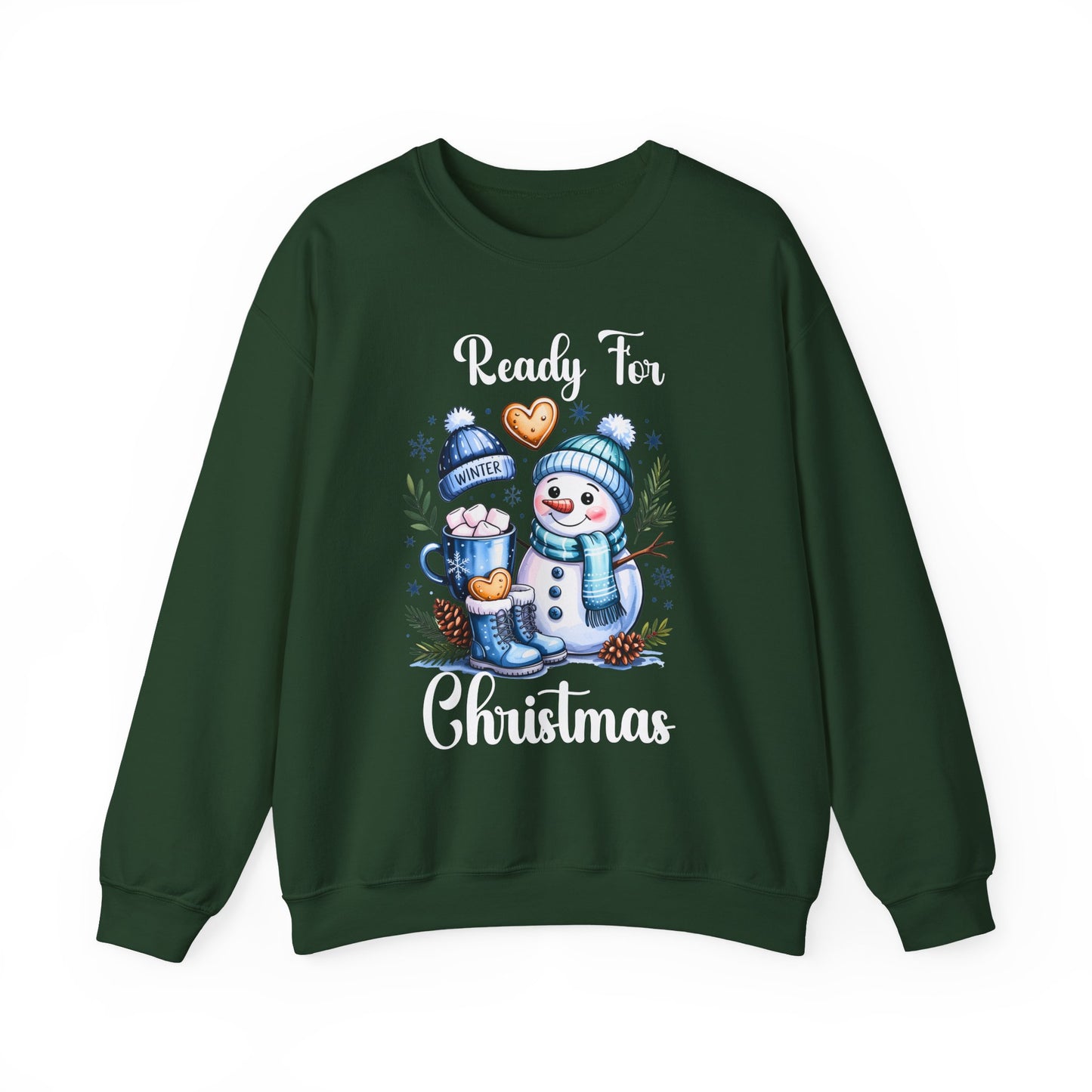 Snowman Christmas Crewneck Sweatshirt - Ready for Christmas