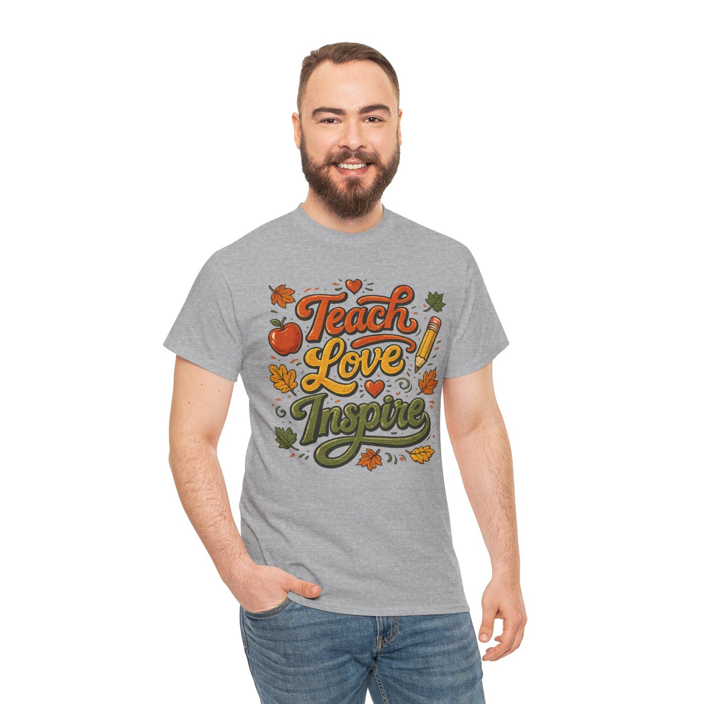 Teach Love Inspire T‑Shirt — Autumn Teacher Appreciation Tee