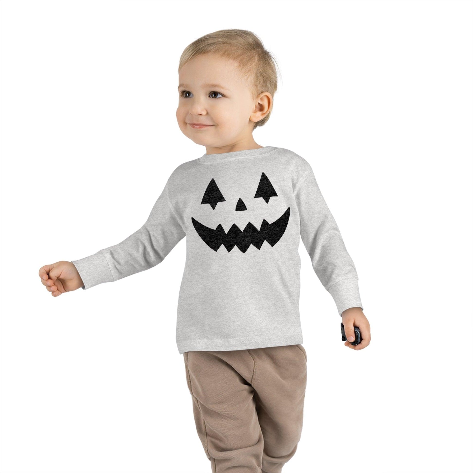 Kids scary Faces Halloween Pumpkin Face Shirt Kids Jack O Lantern Shirt Kids Halloween Shirt Kids Long Sleeve Trick or Treat Outfit for Halloween - Giftsmojo