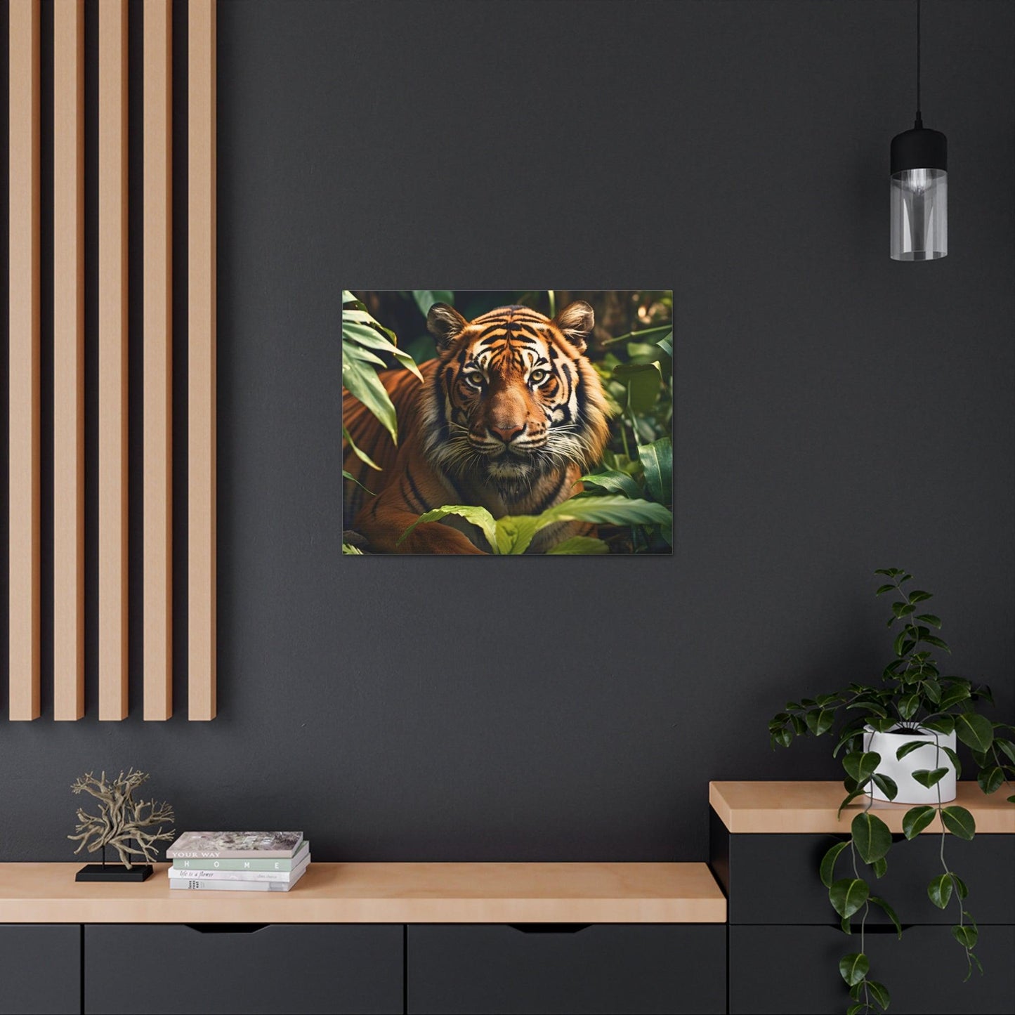 Tiger In Nature Art Canvas Gallery Wraps Tiger Print Large Canvas Art Animal Wall Art minimalist Wall Art Lover Gift - Giftsmojo