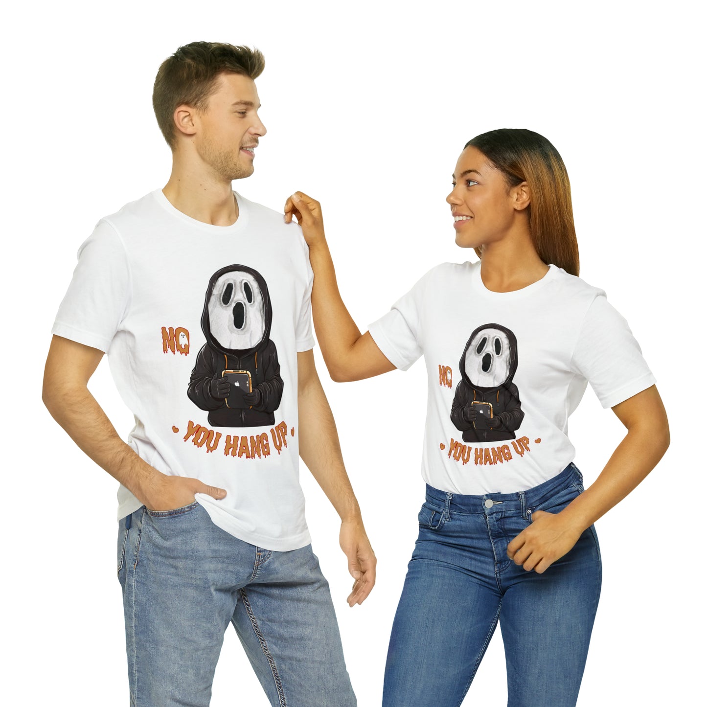 Elevate Your Halloween Style with the Playful 'No You Hang Up' Shirt Spooky shirt