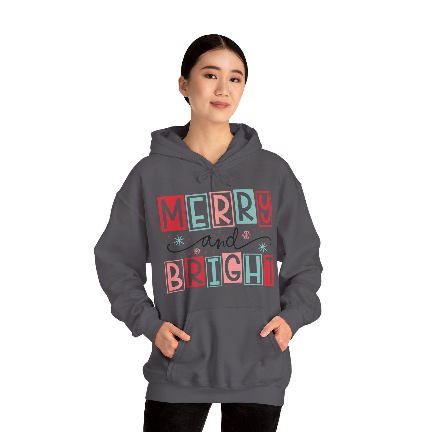 Christmas Hoodie - Merry and Bright Unisex Sweatshirt