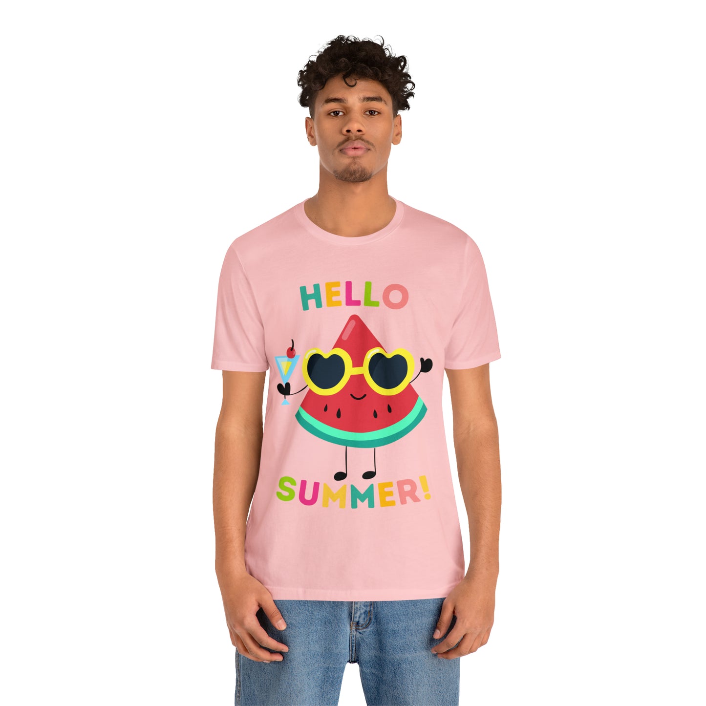 Hello Summer Shirt, Funny Summer Casual Top Tee,Unisex Summer Tshirt Ladies