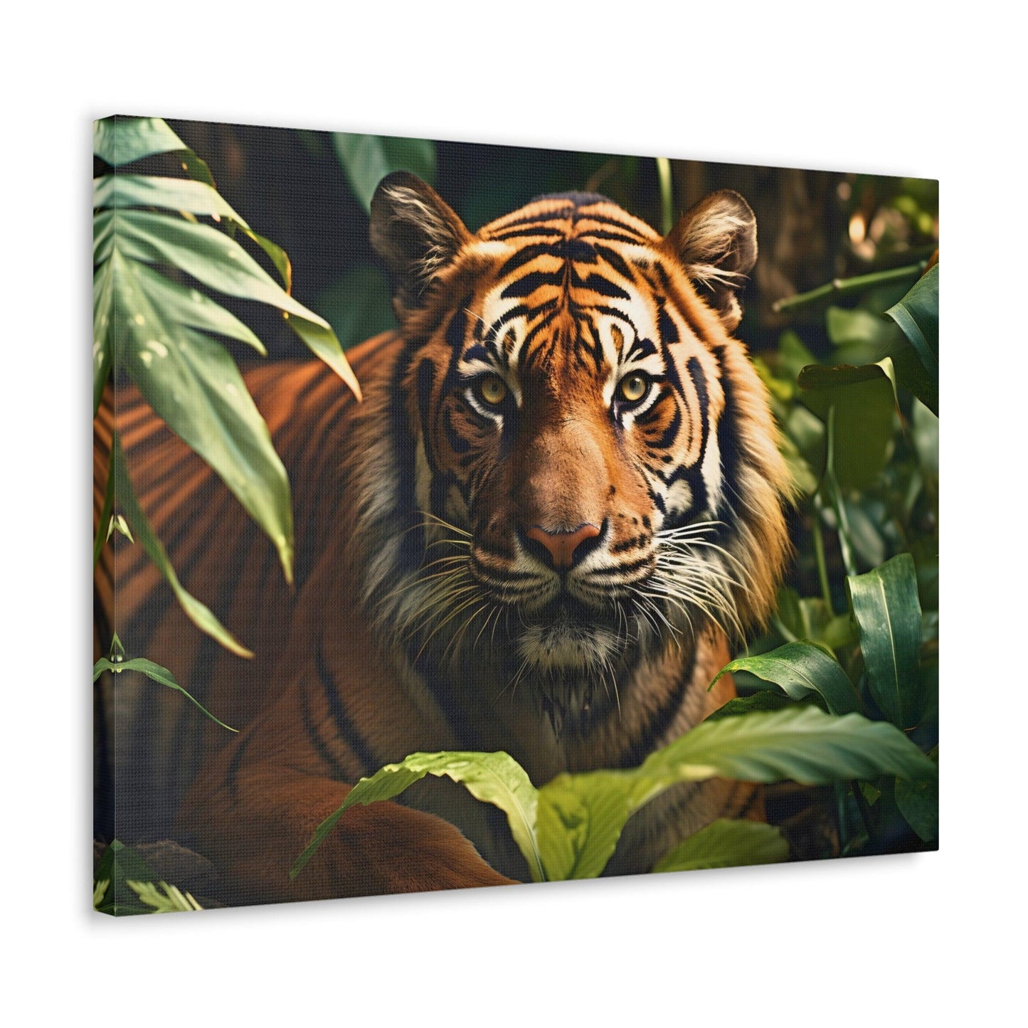 Tiger In Nature Art Canvas Gallery Wraps Tiger Print Large Canvas Art Animal Wall Art minimalist Wall Art Lover Gift - Giftsmojo