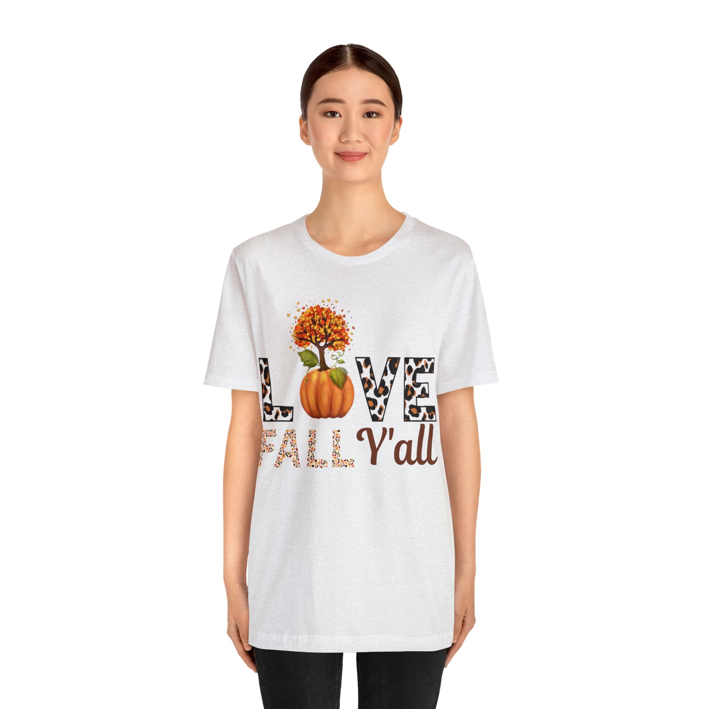 Leopard Print Love Fall Y'all shirt, Autumn Shirt, Fall shirt, Fall Gift