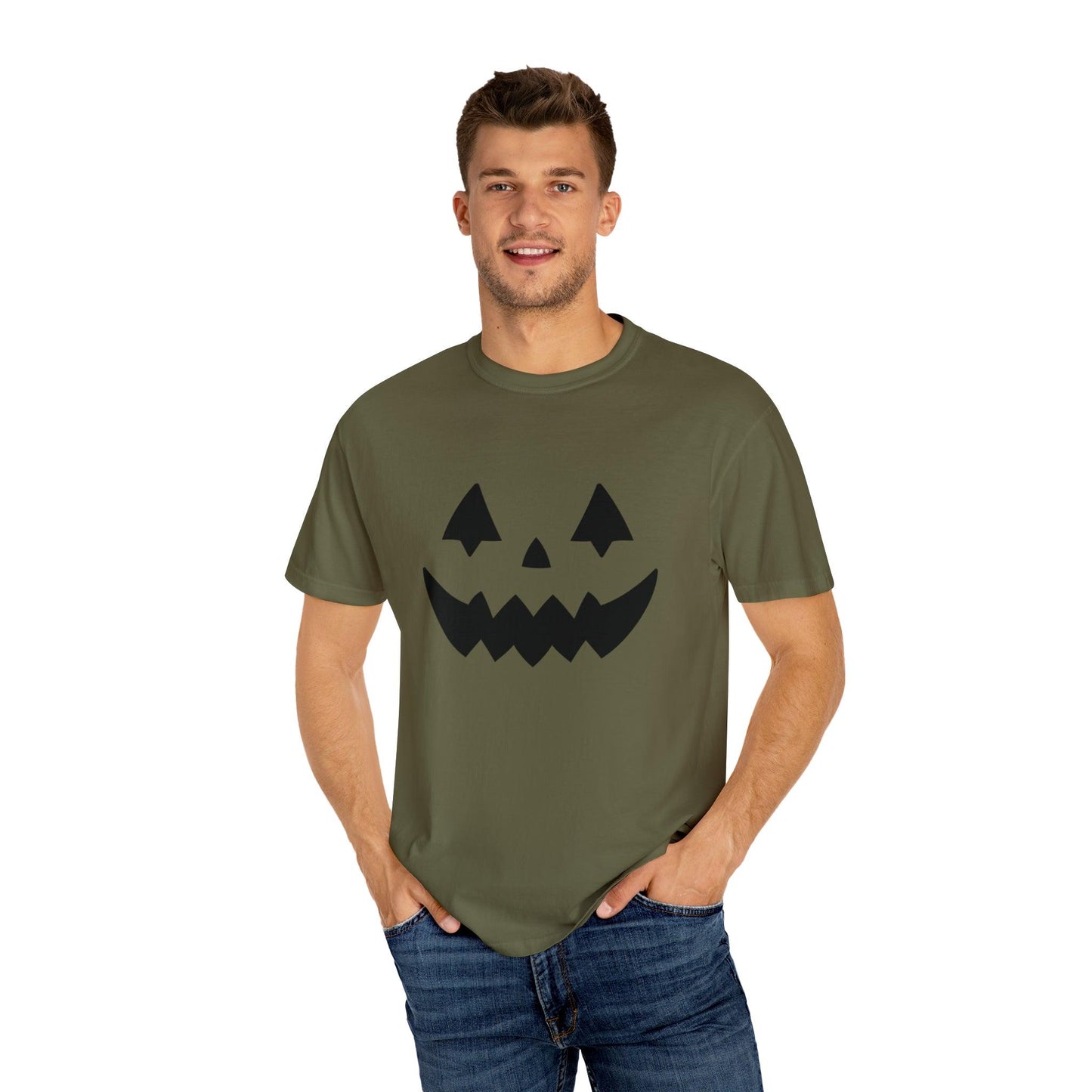 Cute Pumpkin Face Shirt Retro Halloween Tshirt, Vintage Shirt Halloween Shirt Pumpkin Face Halloween Costume Comfort Colors - Giftsmojo