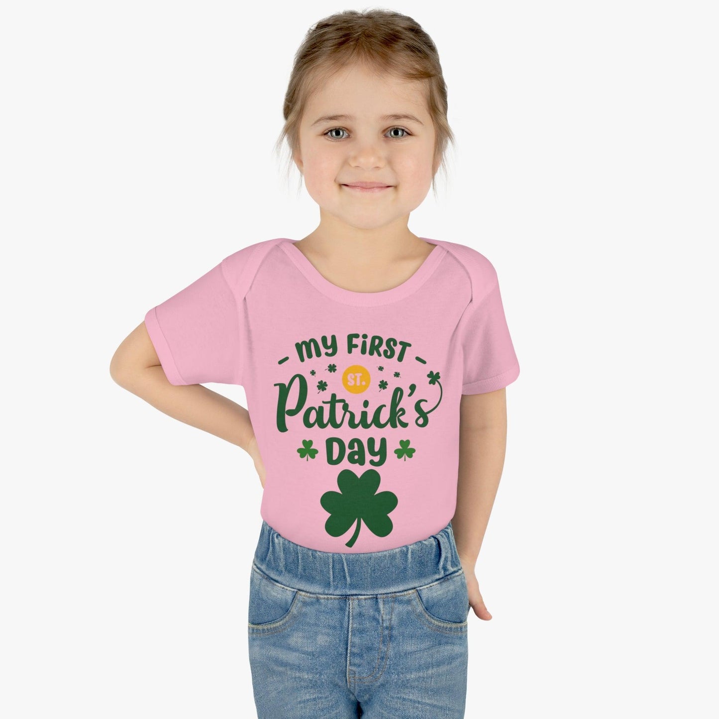 My first St Patrick's day baby onesie Infant Baby Rib Bodysuit - Giftsmojo